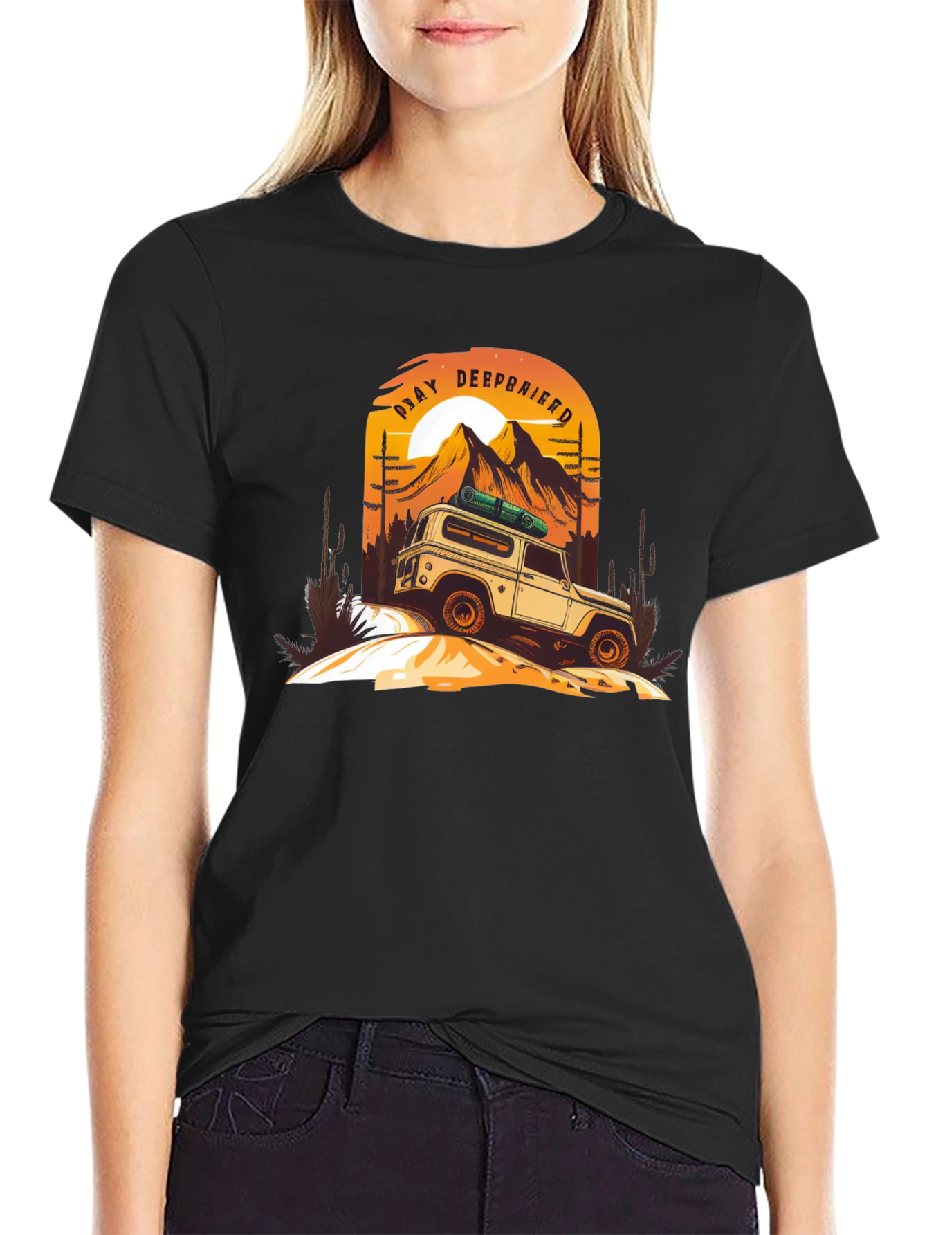 Stay Deep Biried Black Graphic T-Shirt