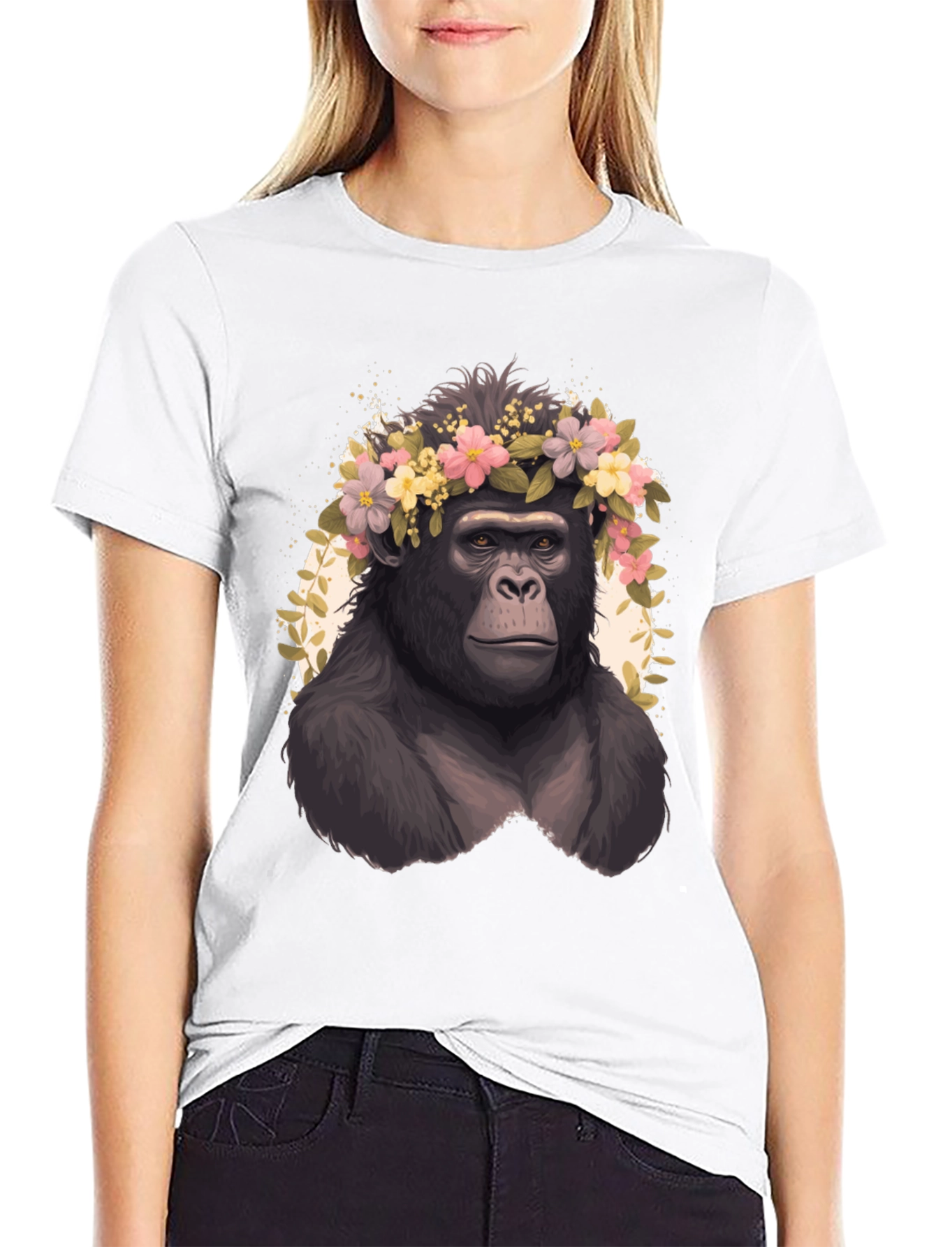 Gorilla Flower Crown T-Shirt