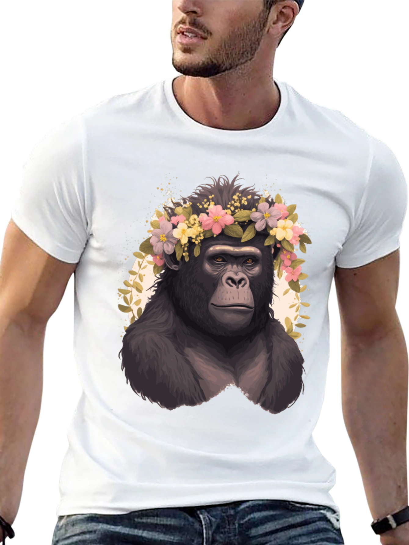 Gorilla Flower Crown T-Shirt