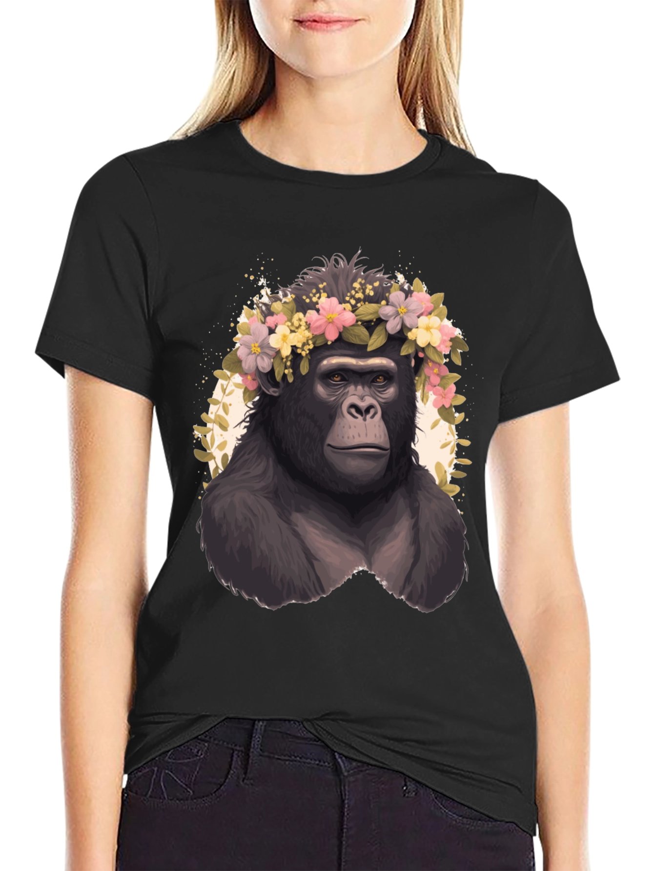 Gorilla Flower Crown T-Shirt