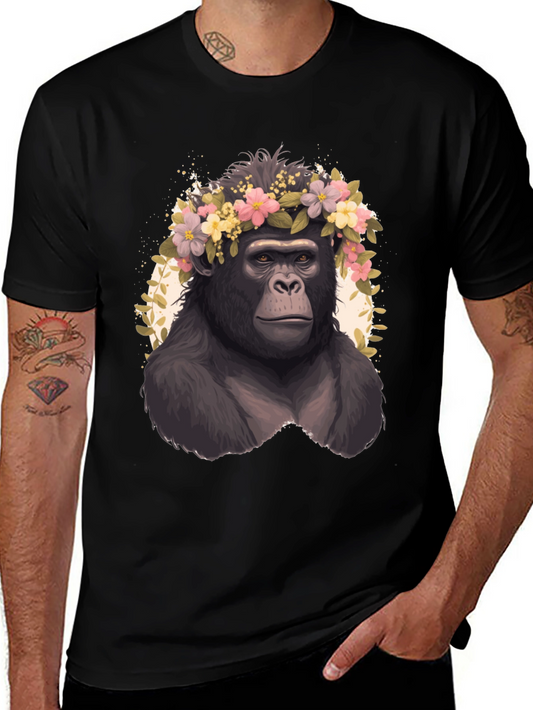 Gorilla Flower Crown T-Shirt