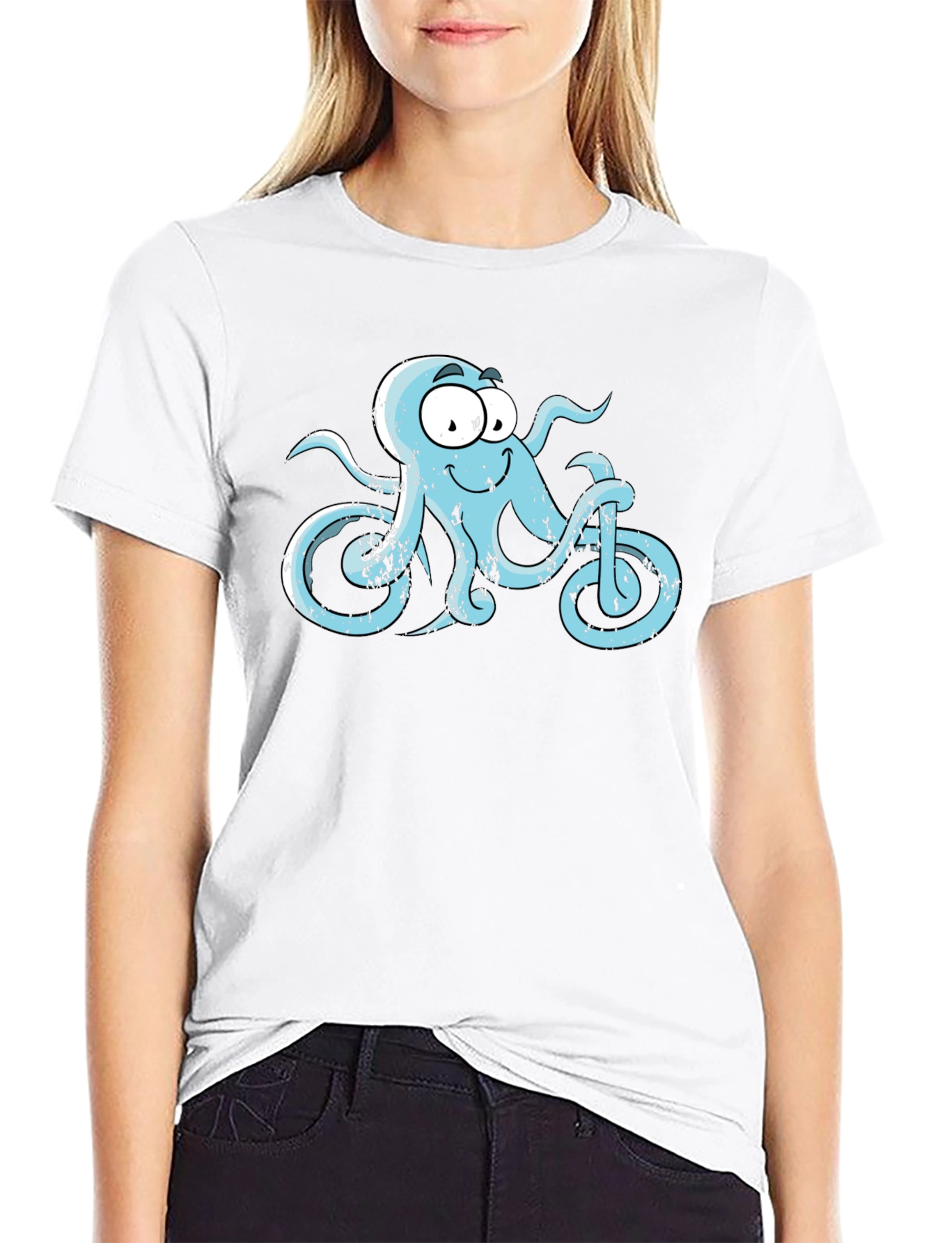 Octopus Bicycle Graphic T-Shirt