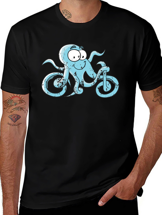 Octopus Bicycle Graphic T-Shirt