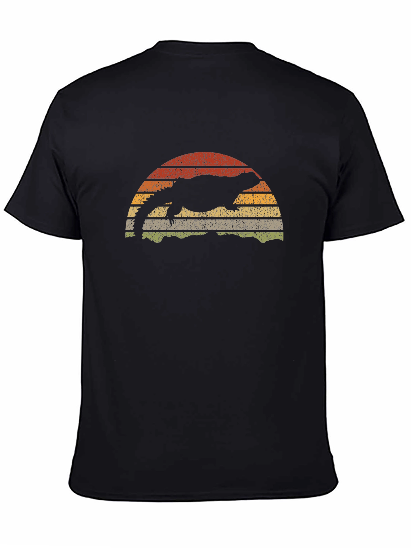 Retro Reptile Sunset Graphic Tee - Unique Lizard T-Shirt