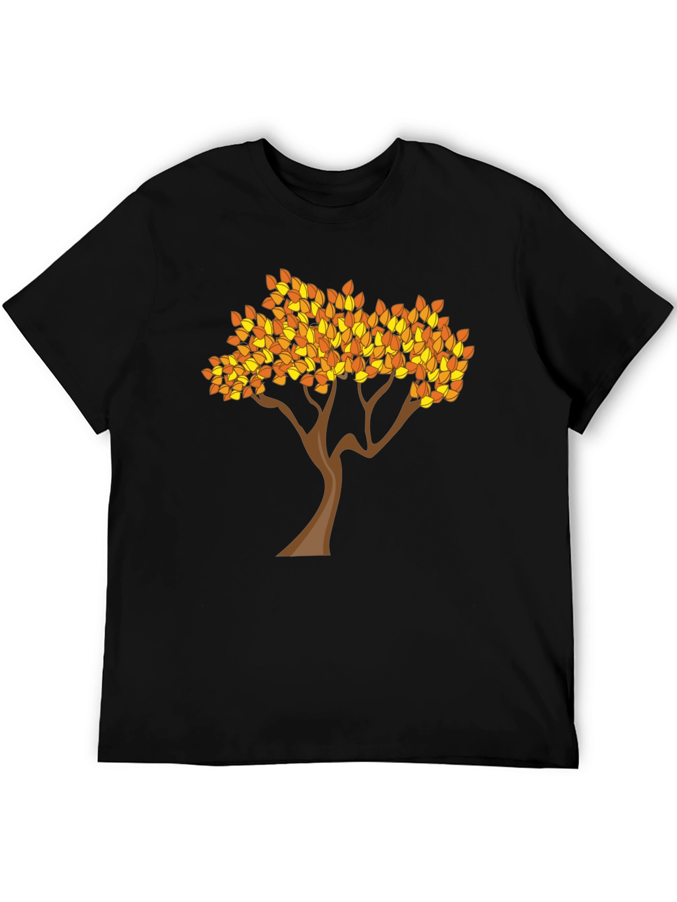 Fall Tree Graphic Tee - Stylish Black T-Shirt