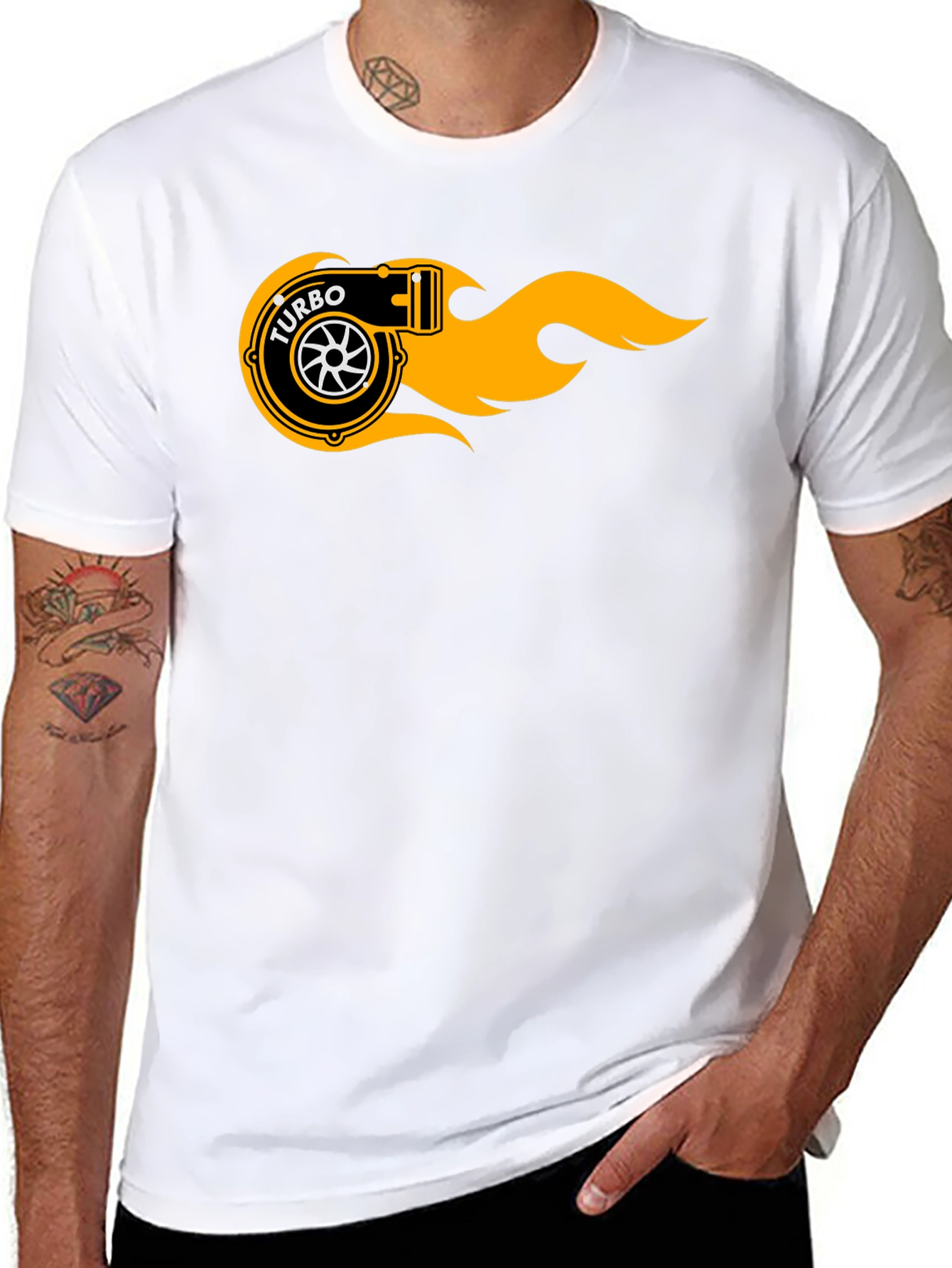 Turbo Flame Graphic Black T-Shirt