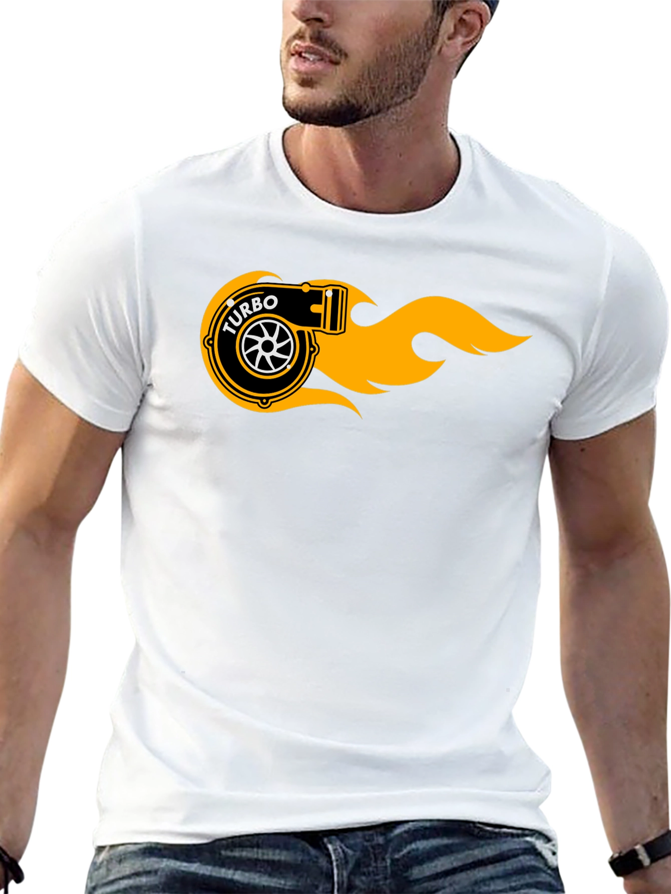 Turbo Flame Graphic Black T-Shirt