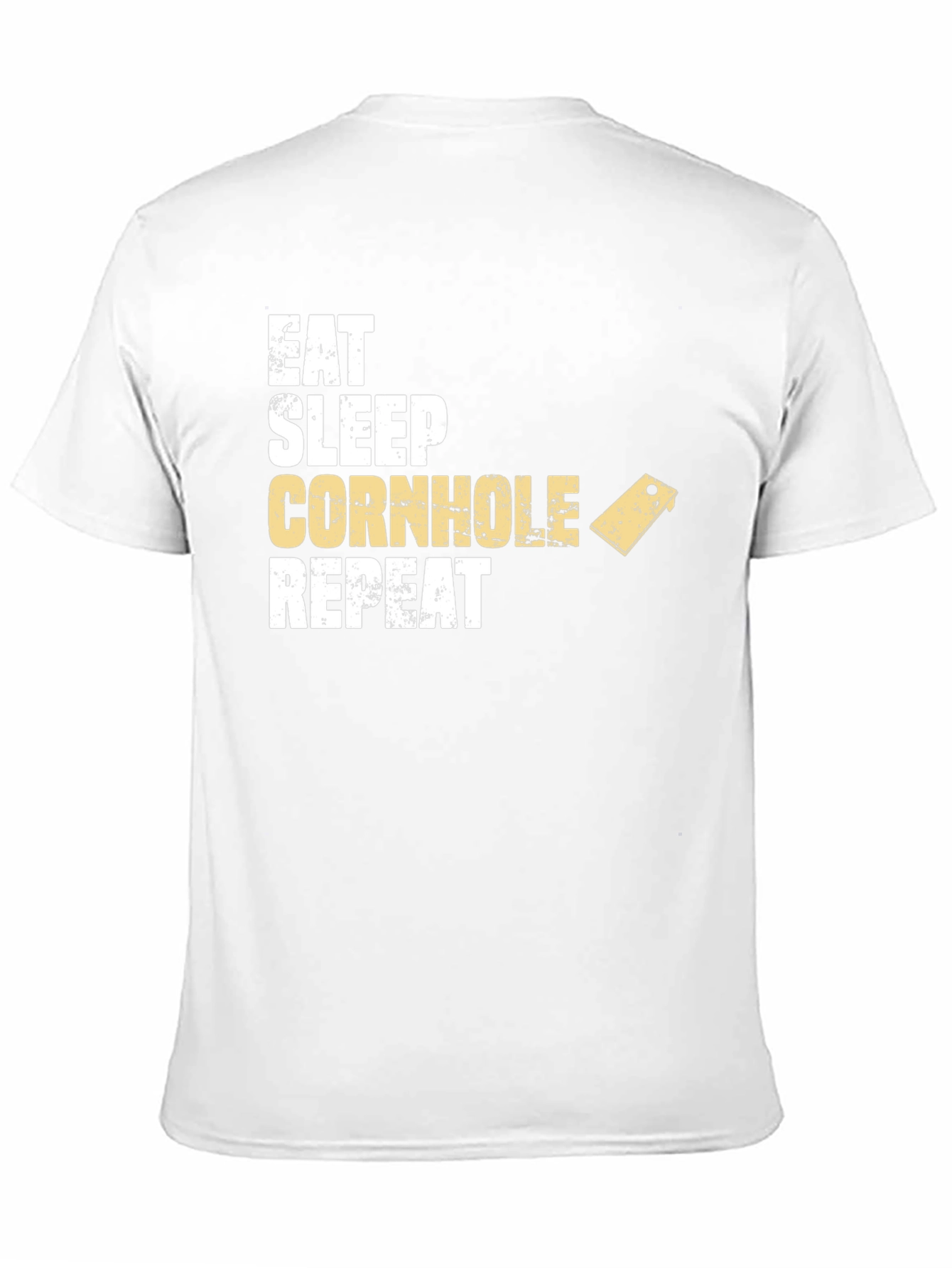 Eat Sleep Cornhole Repeat Black T-Shirt