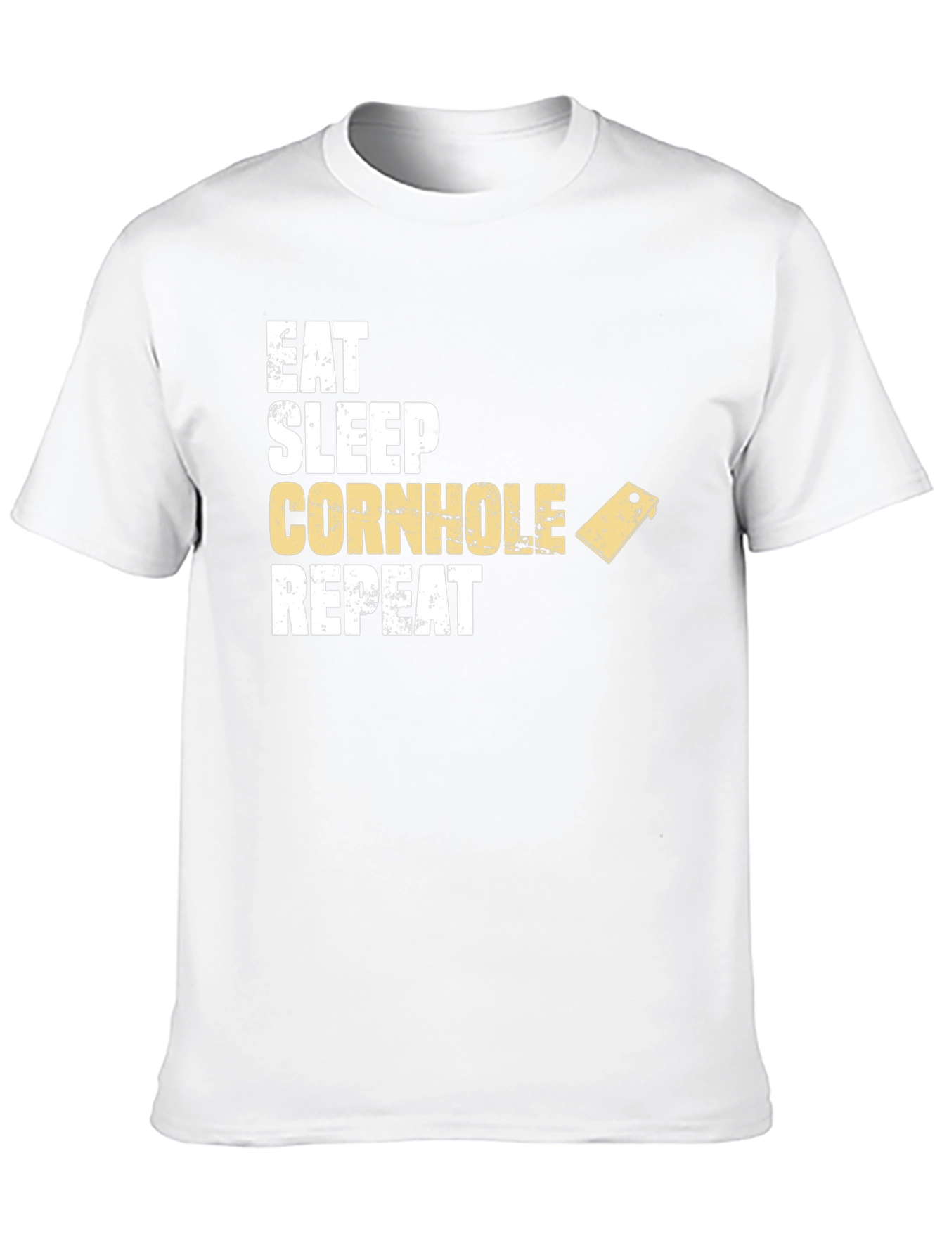 Eat Sleep Cornhole Repeat Black T-Shirt