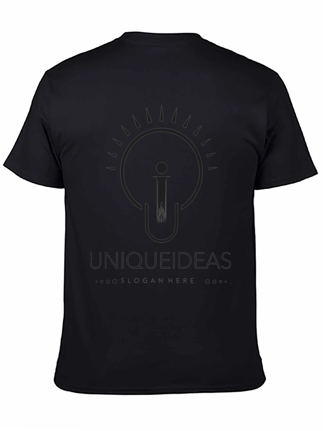 Unique Ideas T-Shirt - Black Crew Neck Graphic Tee