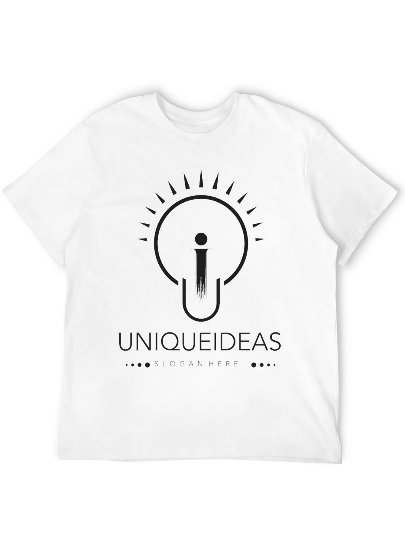 Unique Ideas T-Shirt - Black Crew Neck Graphic Tee
