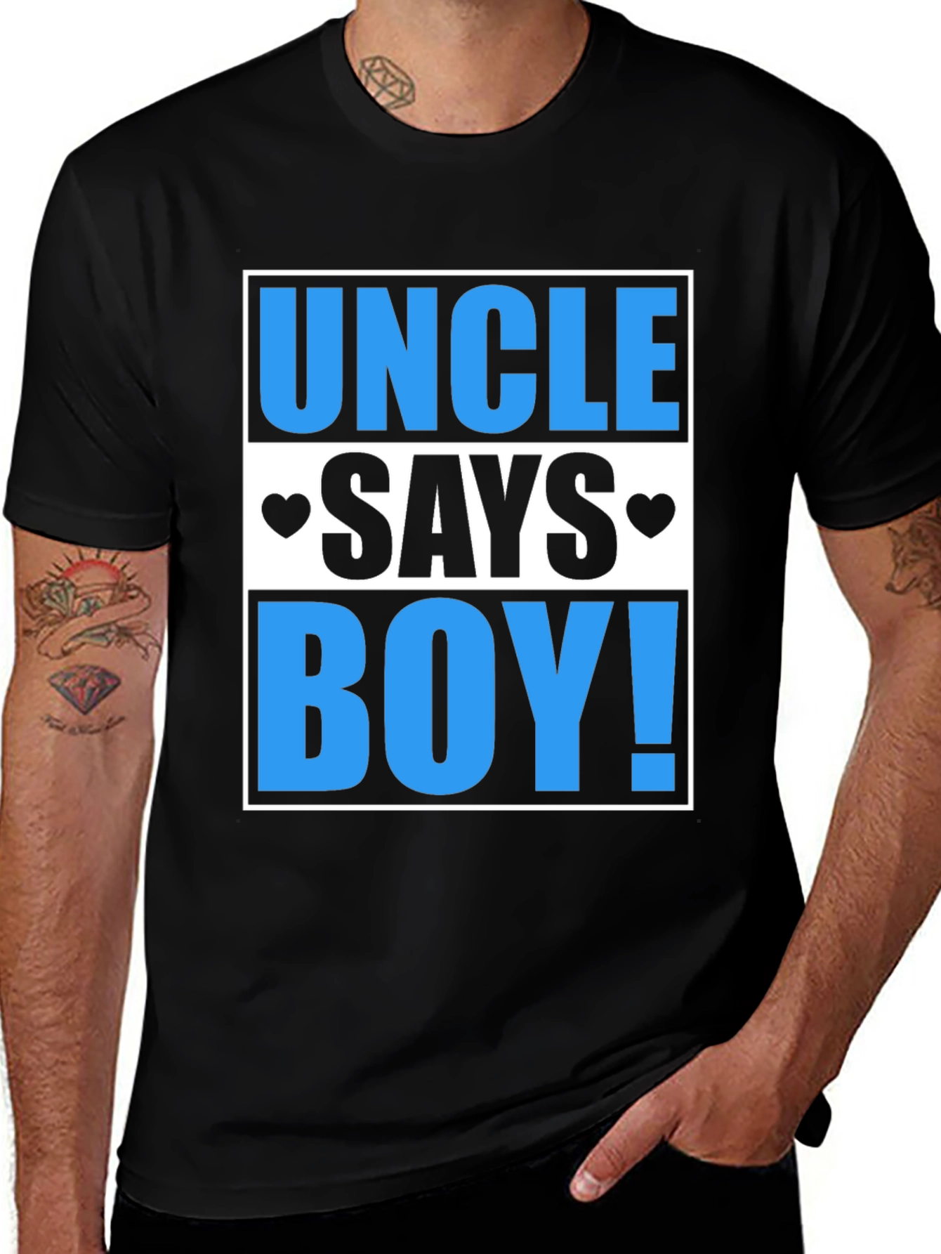 Uncle Says Boy T-Shirt - Baby Reveal Tee