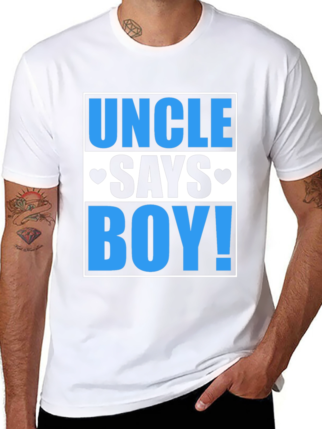 Uncle Says Boy T-Shirt - Baby Reveal Tee