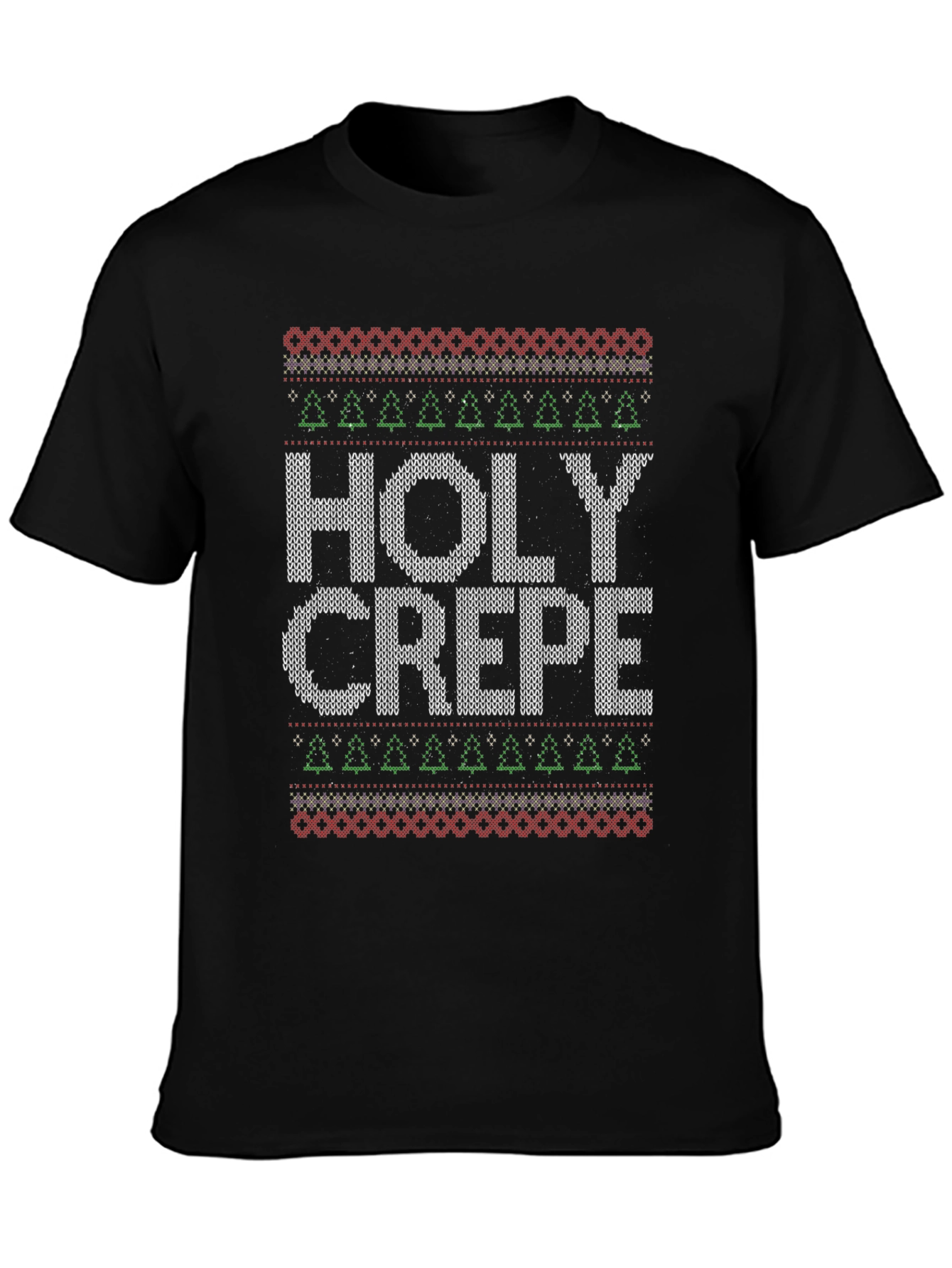 Holy Crepe Ugly Christmas Sweater Style T-Shirt