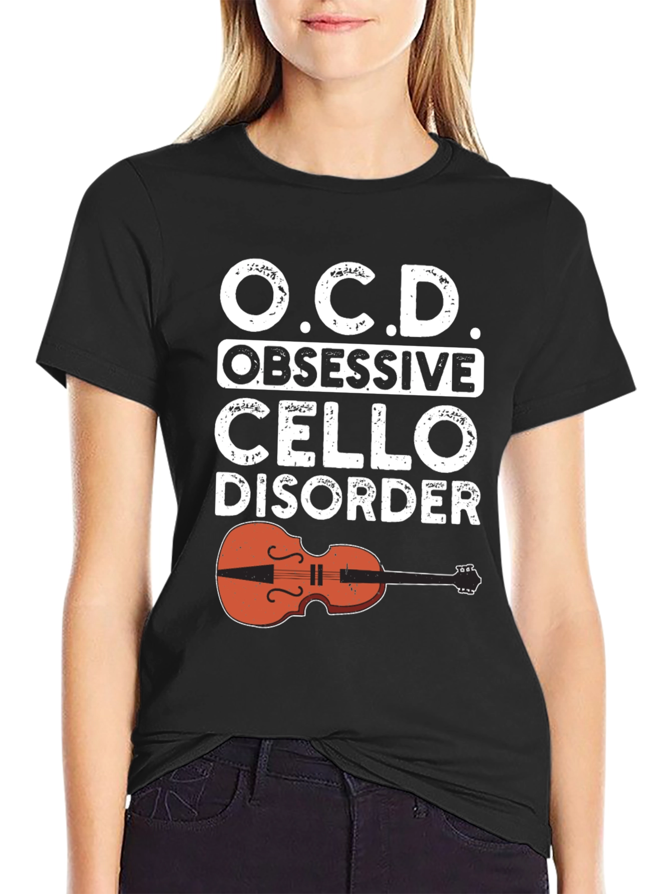 Obsessive Cello Disorder T-Shirt - Music Lover Tee