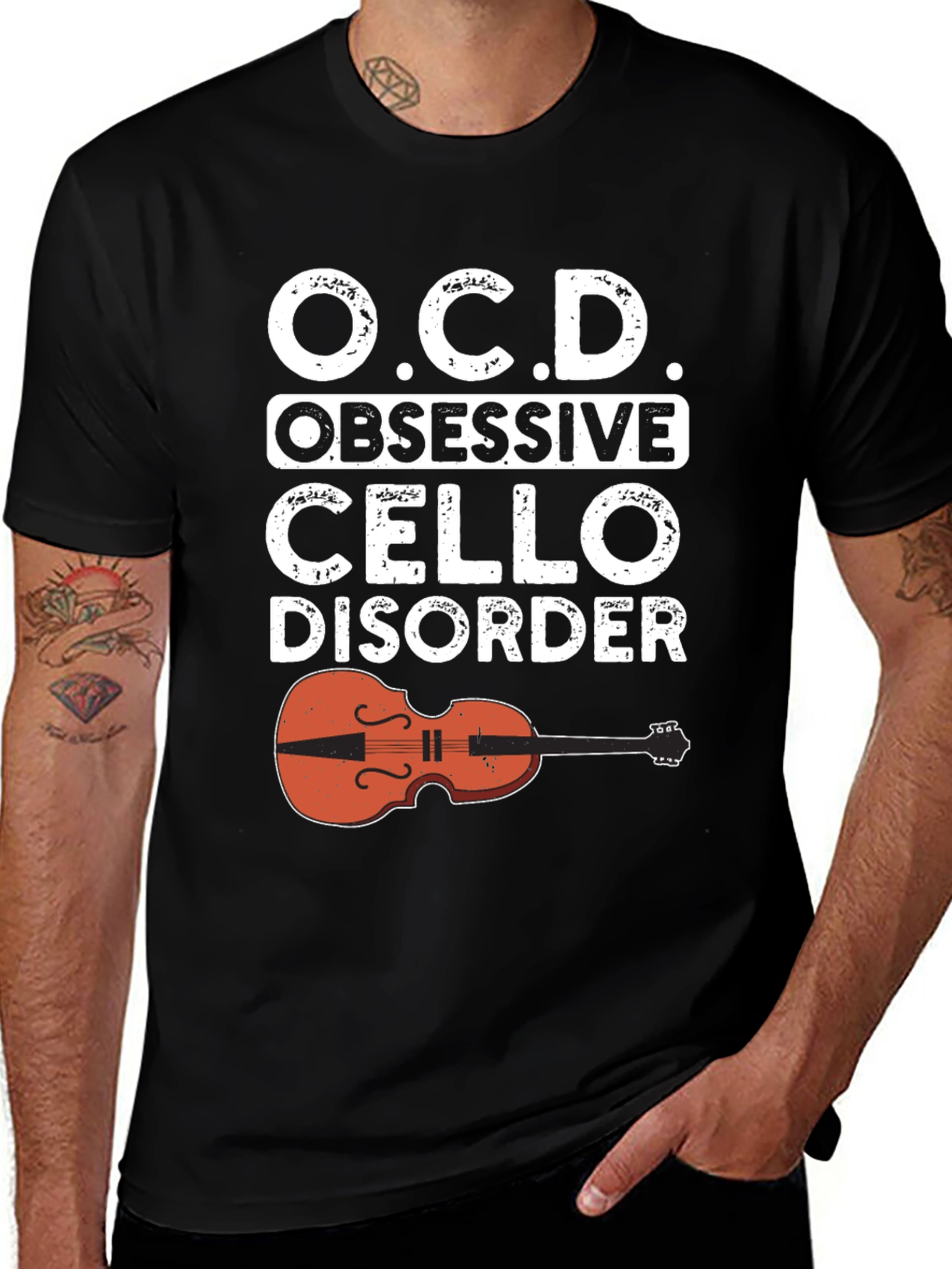 Obsessive Cello Disorder T-Shirt - Music Lover Tee