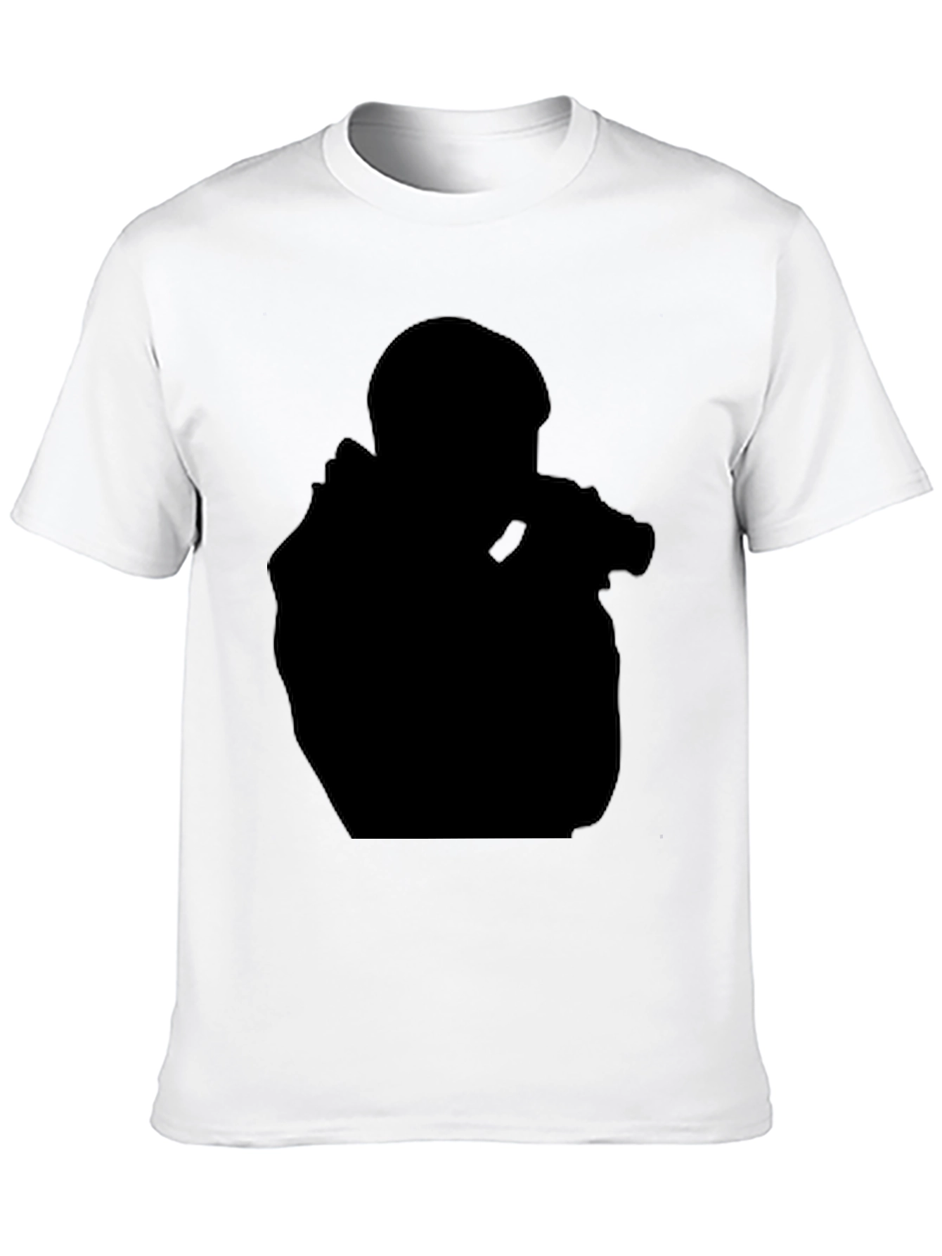 Black Graphic Tee - Silhouette Design