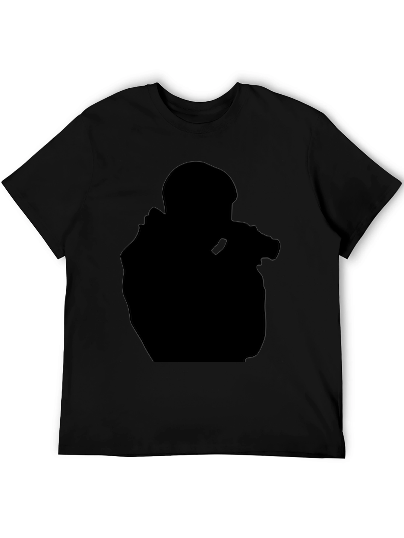 Black Graphic Tee - Silhouette Design