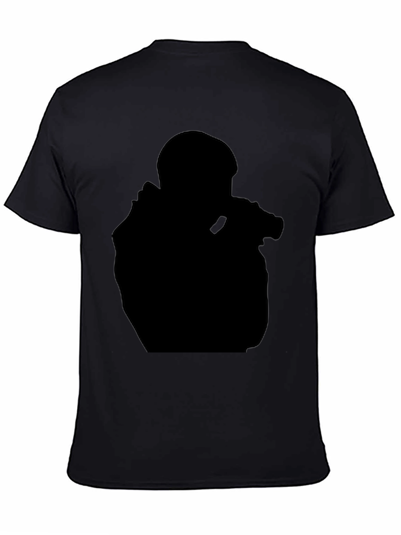 Black Graphic Tee - Silhouette Design