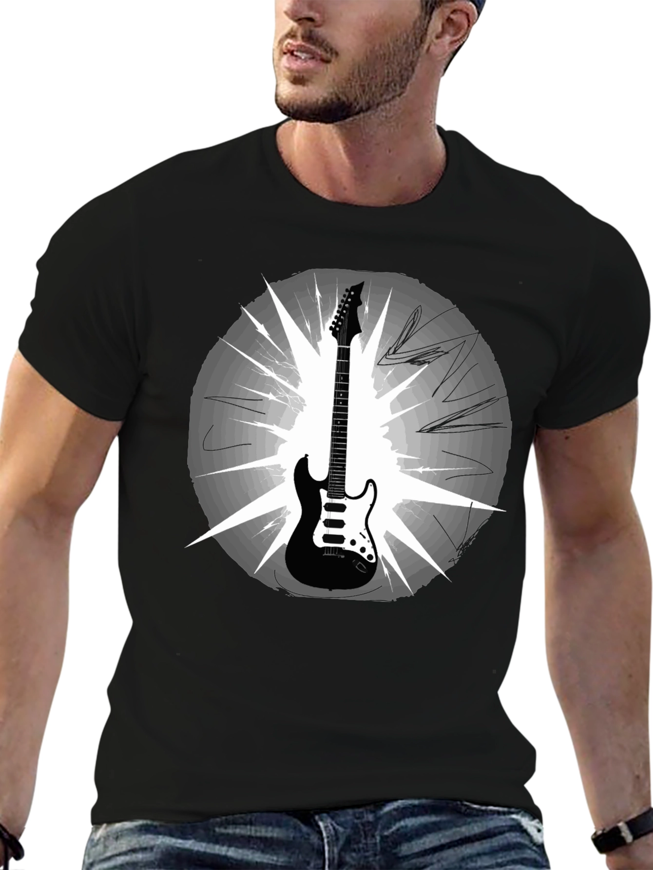Electric Guitar Graphic T-Shirt - Music Lover Tee