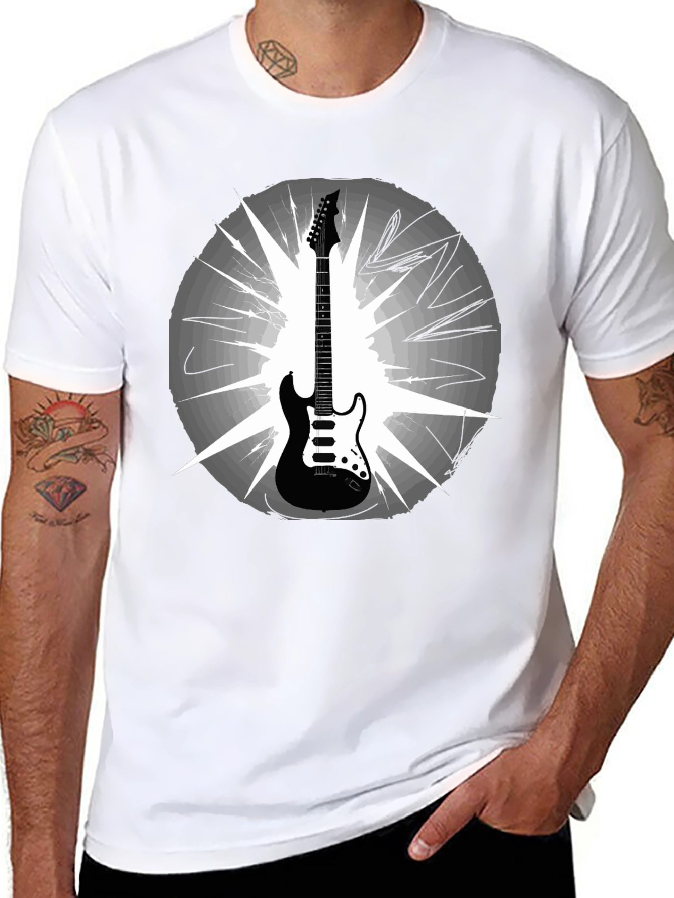 Electric Guitar Graphic T-Shirt - Music Lover Tee