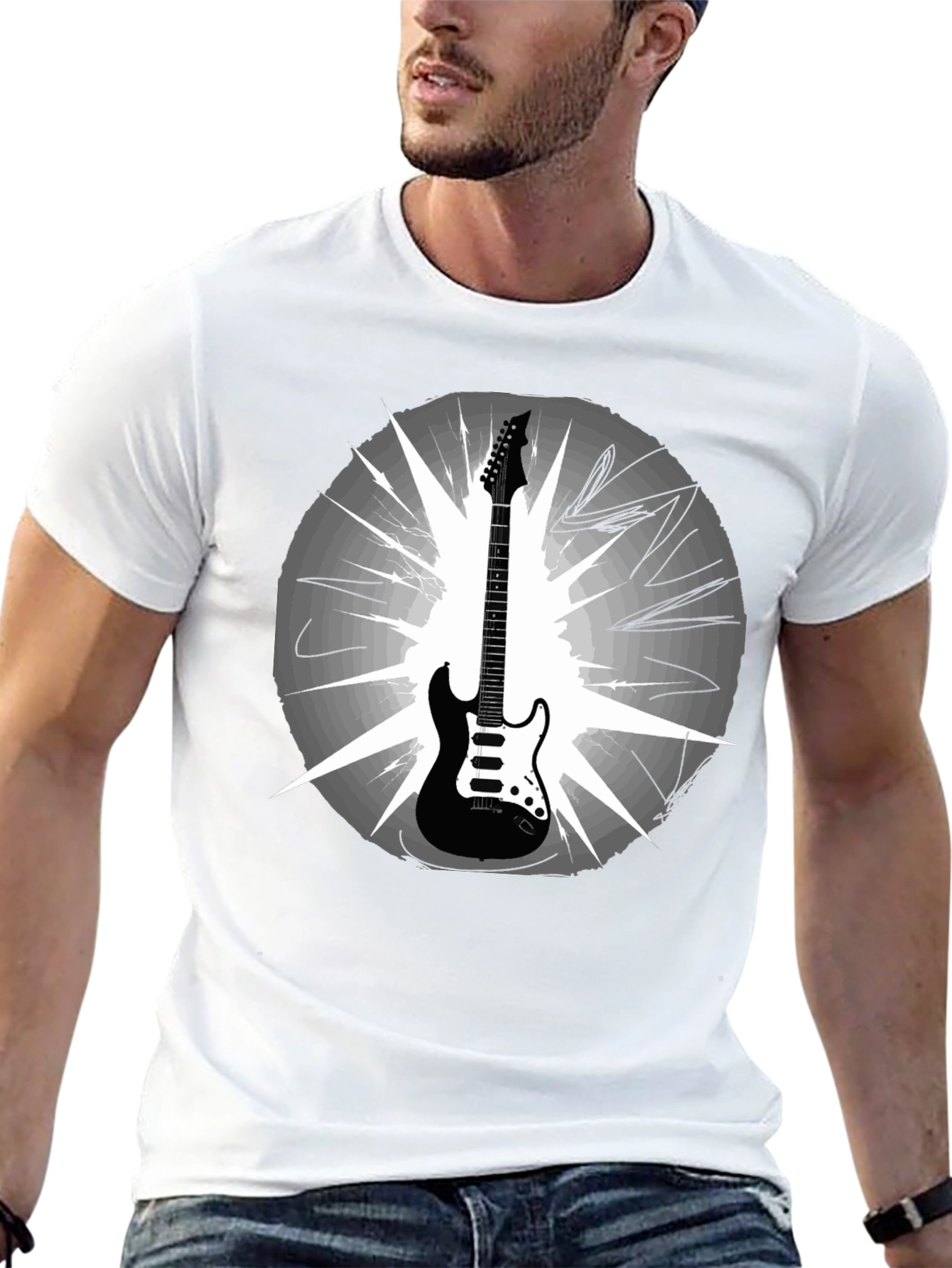 Electric Guitar Graphic T-Shirt - Music Lover Tee
