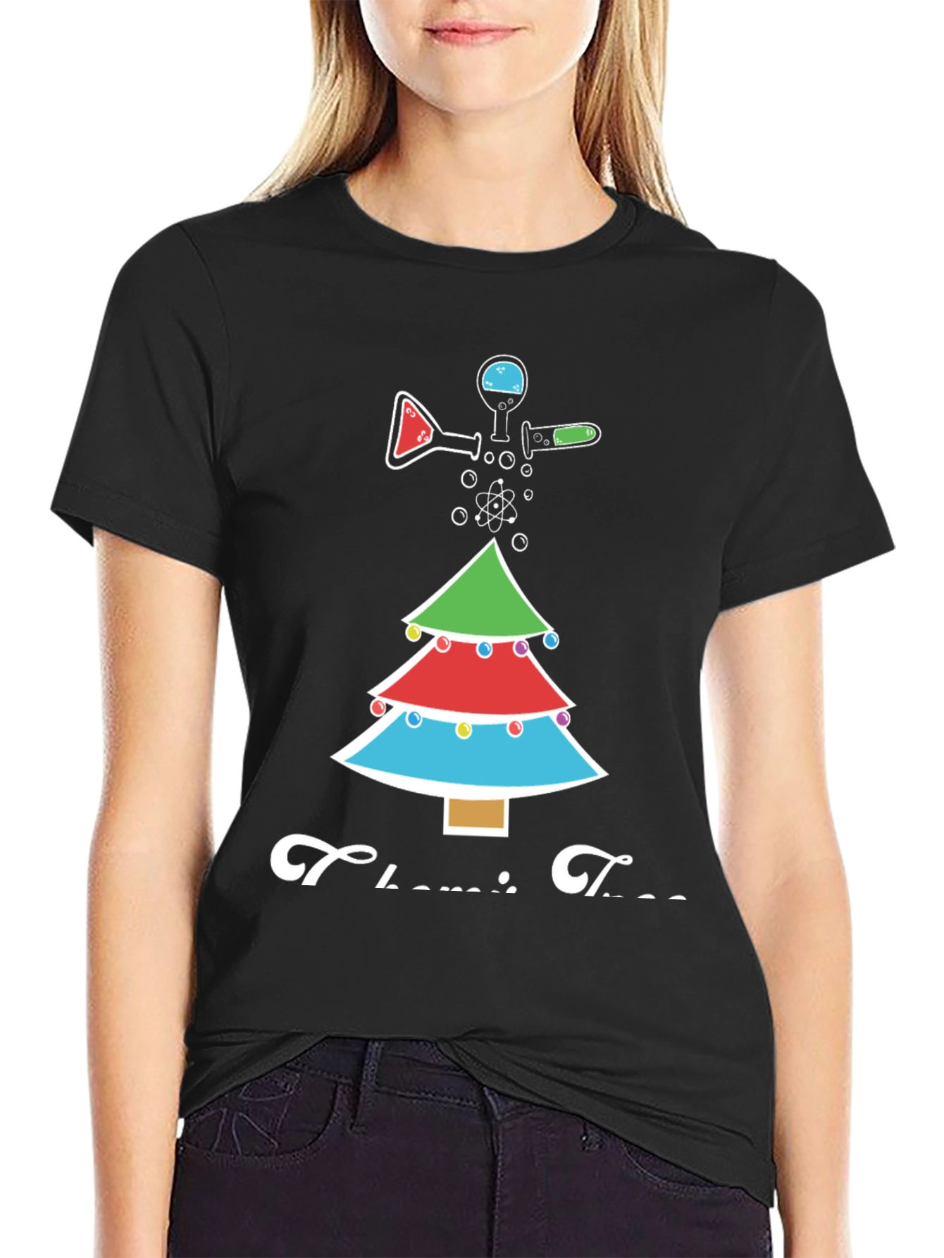 Chemistry Tree Graphic Tee - Science Christmas T-Shirt