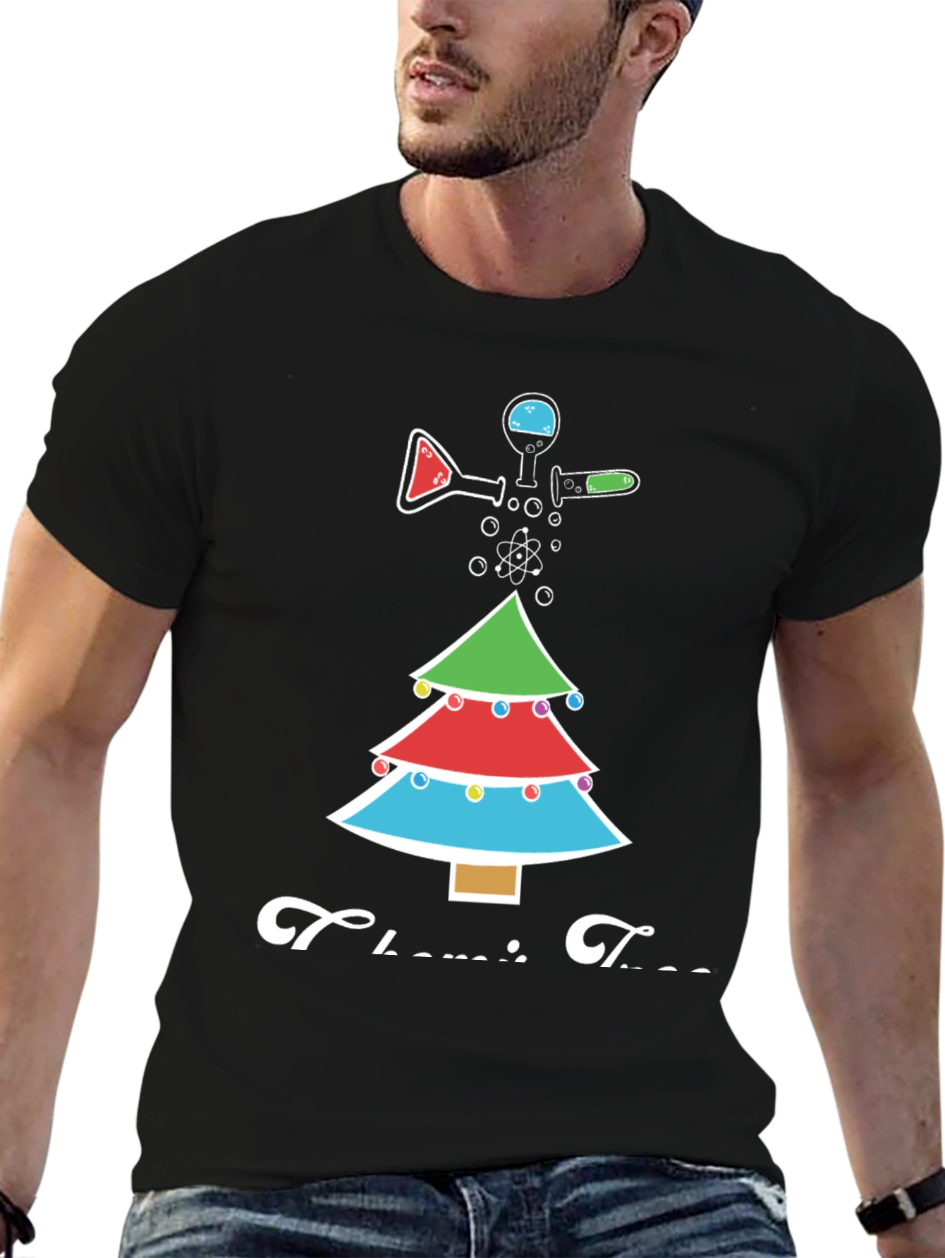 Chemistry Tree Graphic Tee - Science Christmas T-Shirt