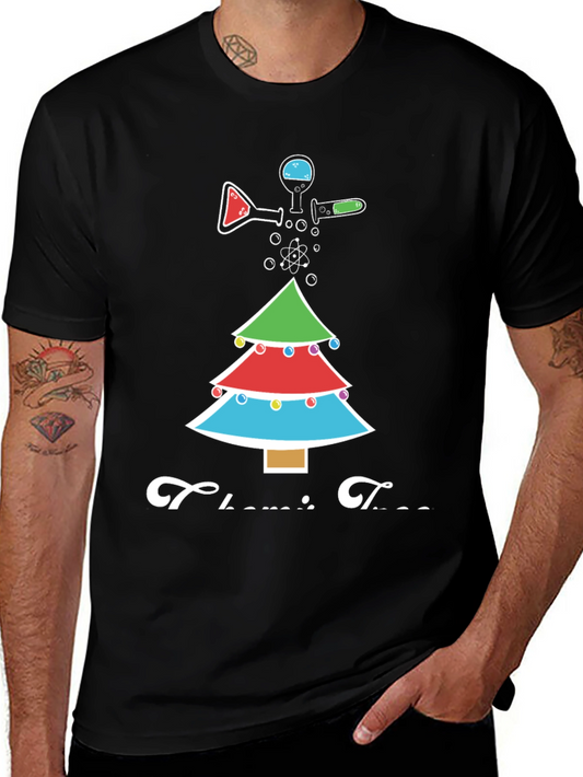 Chemistry Tree Graphic Tee - Science Christmas T-Shirt