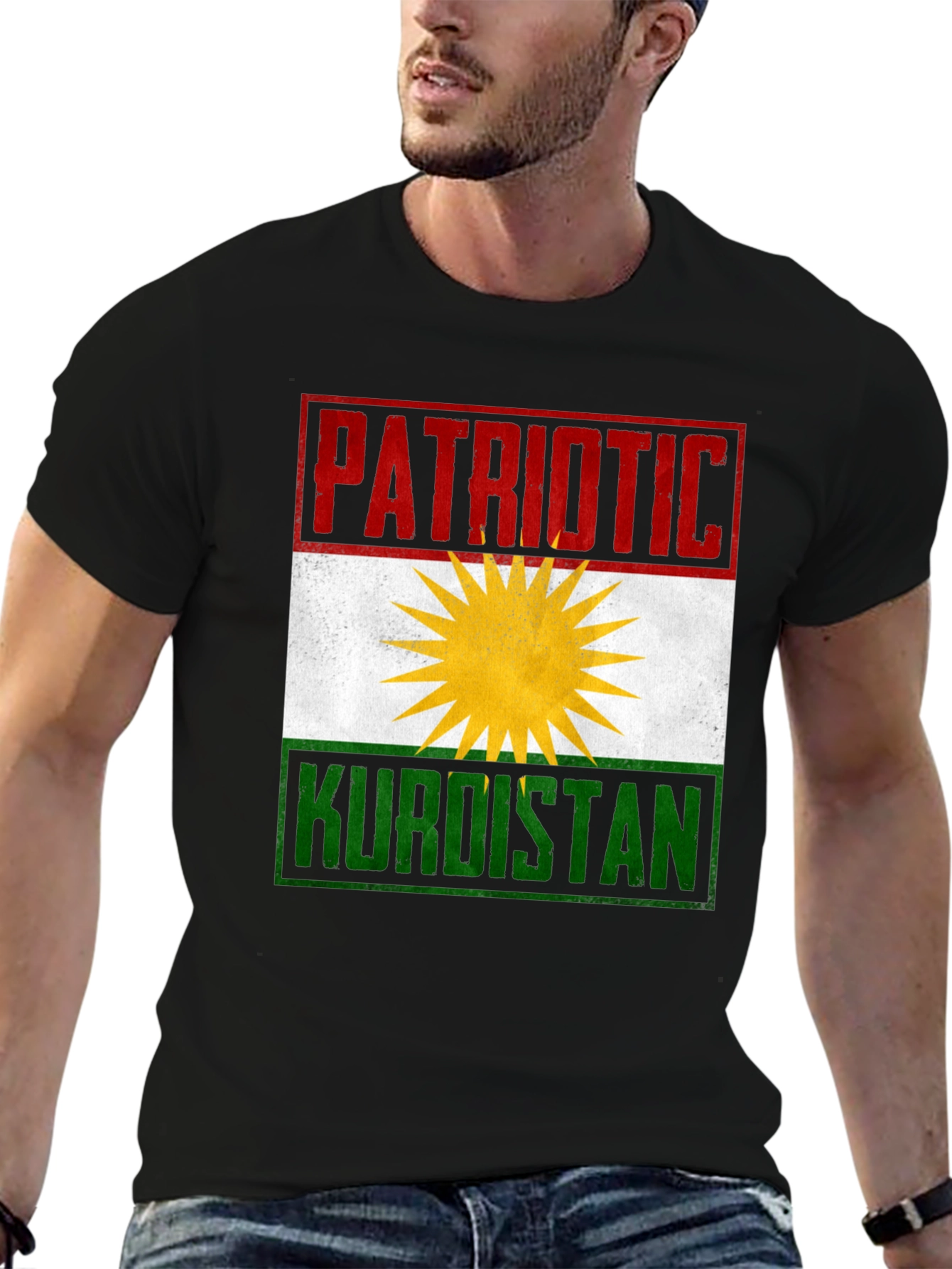 Patriotic Kurdistan Flag Graphic T-Shirt