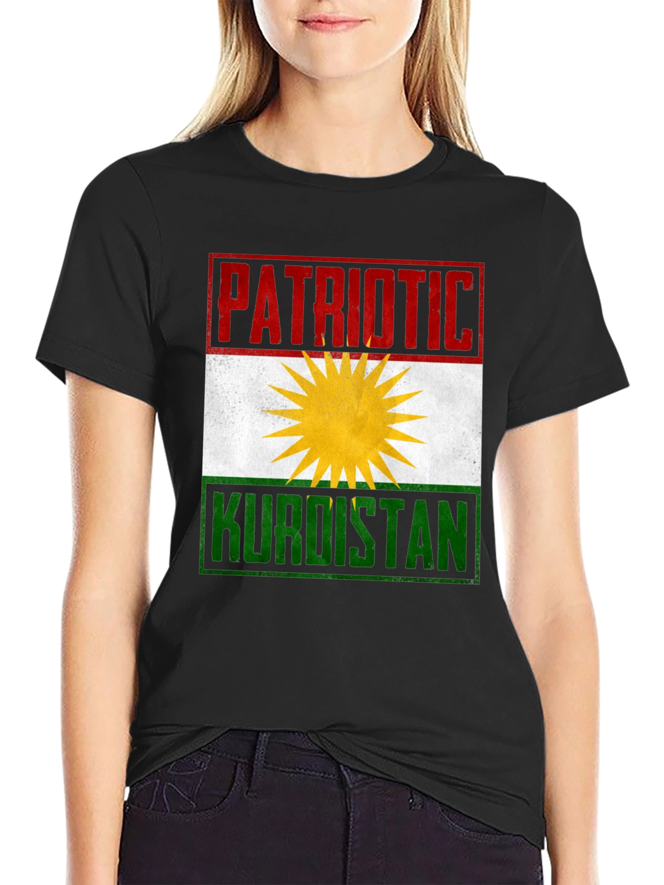 Patriotic Kurdistan Flag Graphic T-Shirt