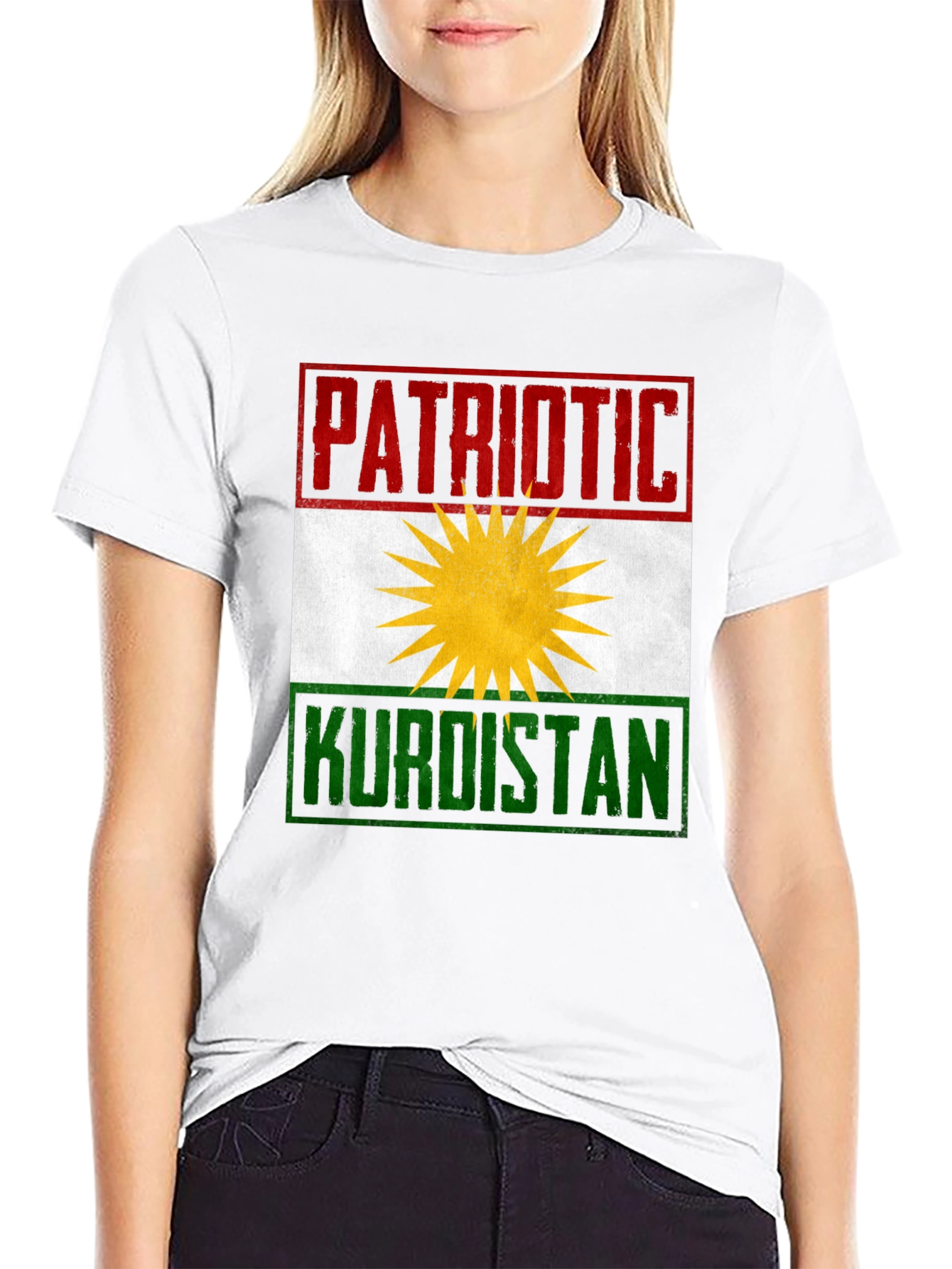 Patriotic Kurdistan Flag Graphic T-Shirt