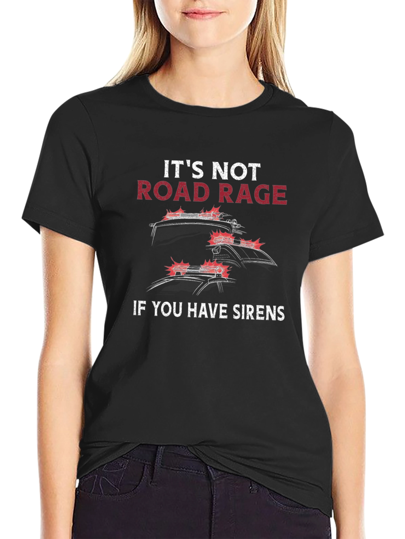 Road Rage Sirens Graphic Tee - Black