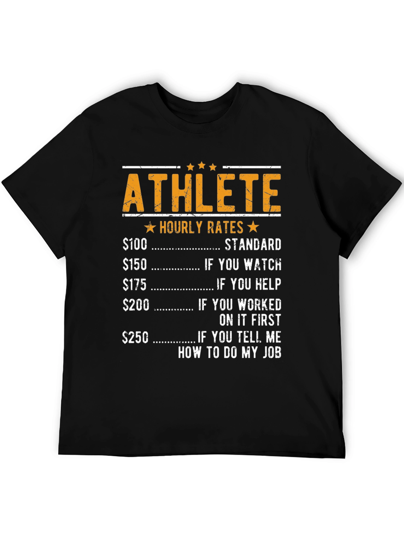 Athlete Hourly Rates Graphic Tee