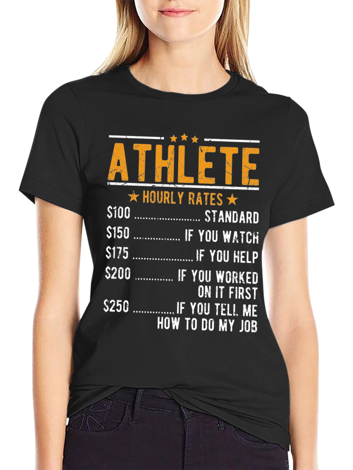 Athlete Hourly Rates Graphic Tee