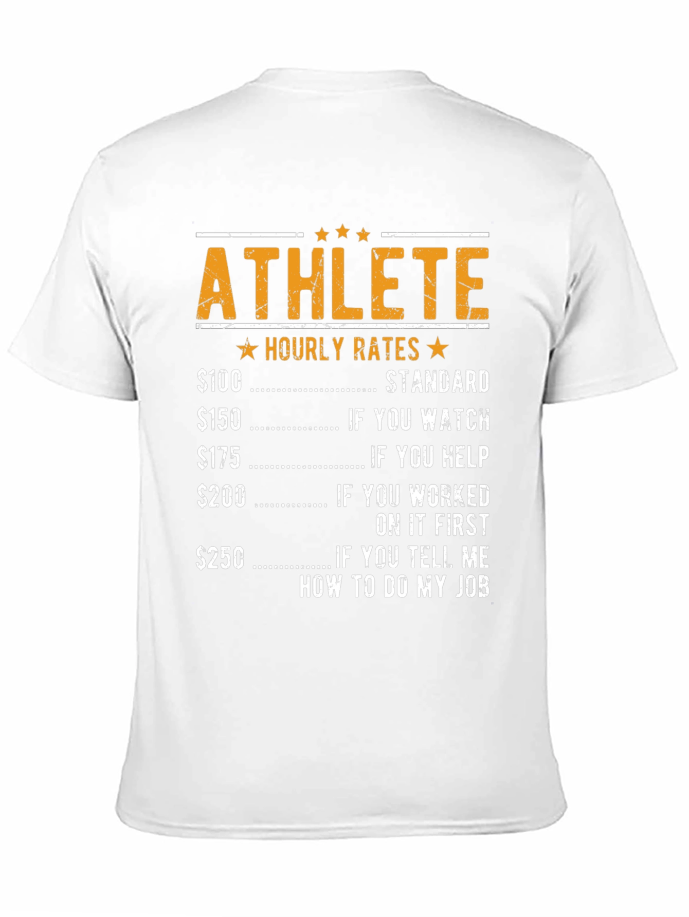 Athlete Hourly Rates Graphic Tee
