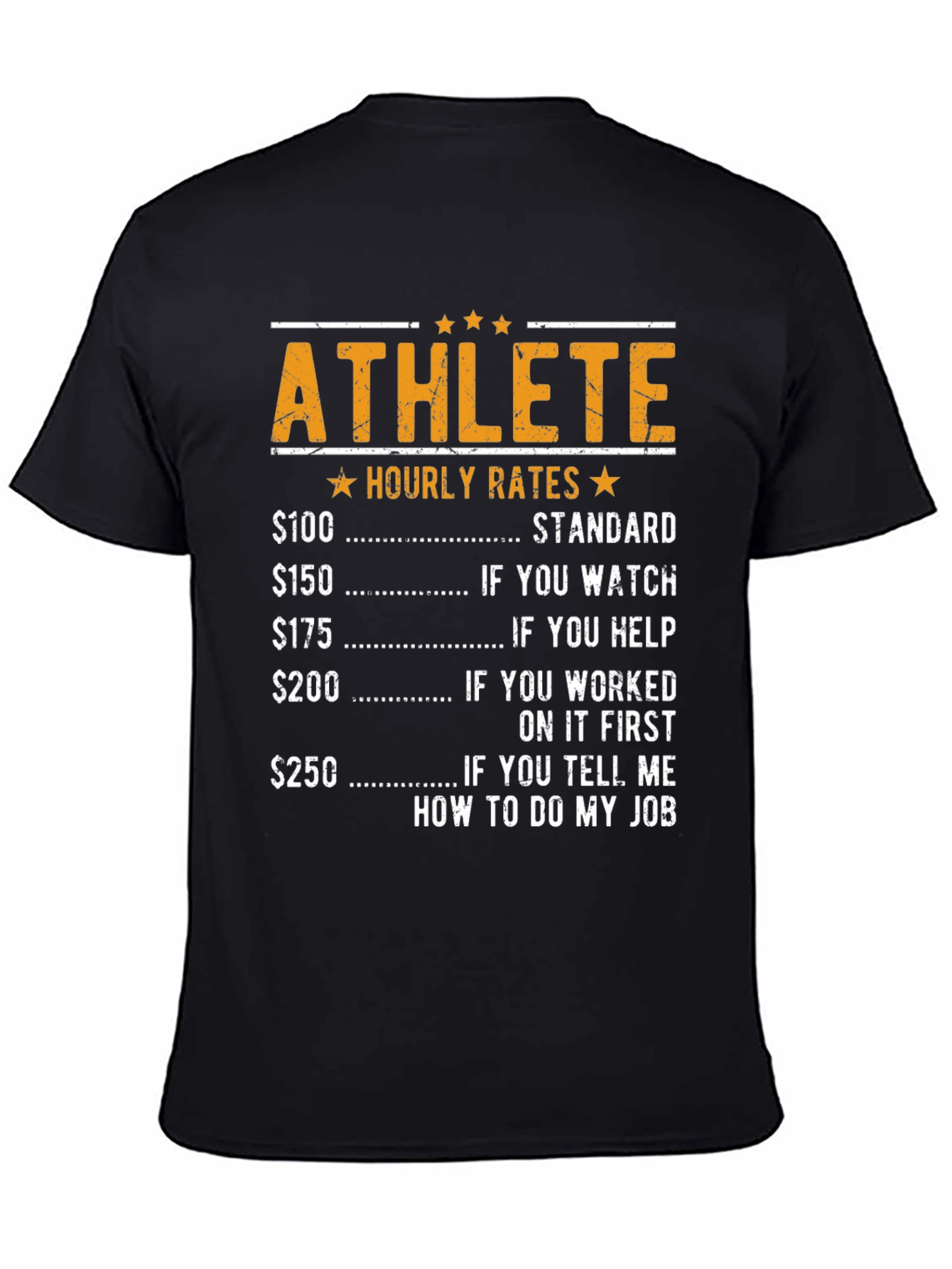 Athlete Hourly Rates Graphic Tee