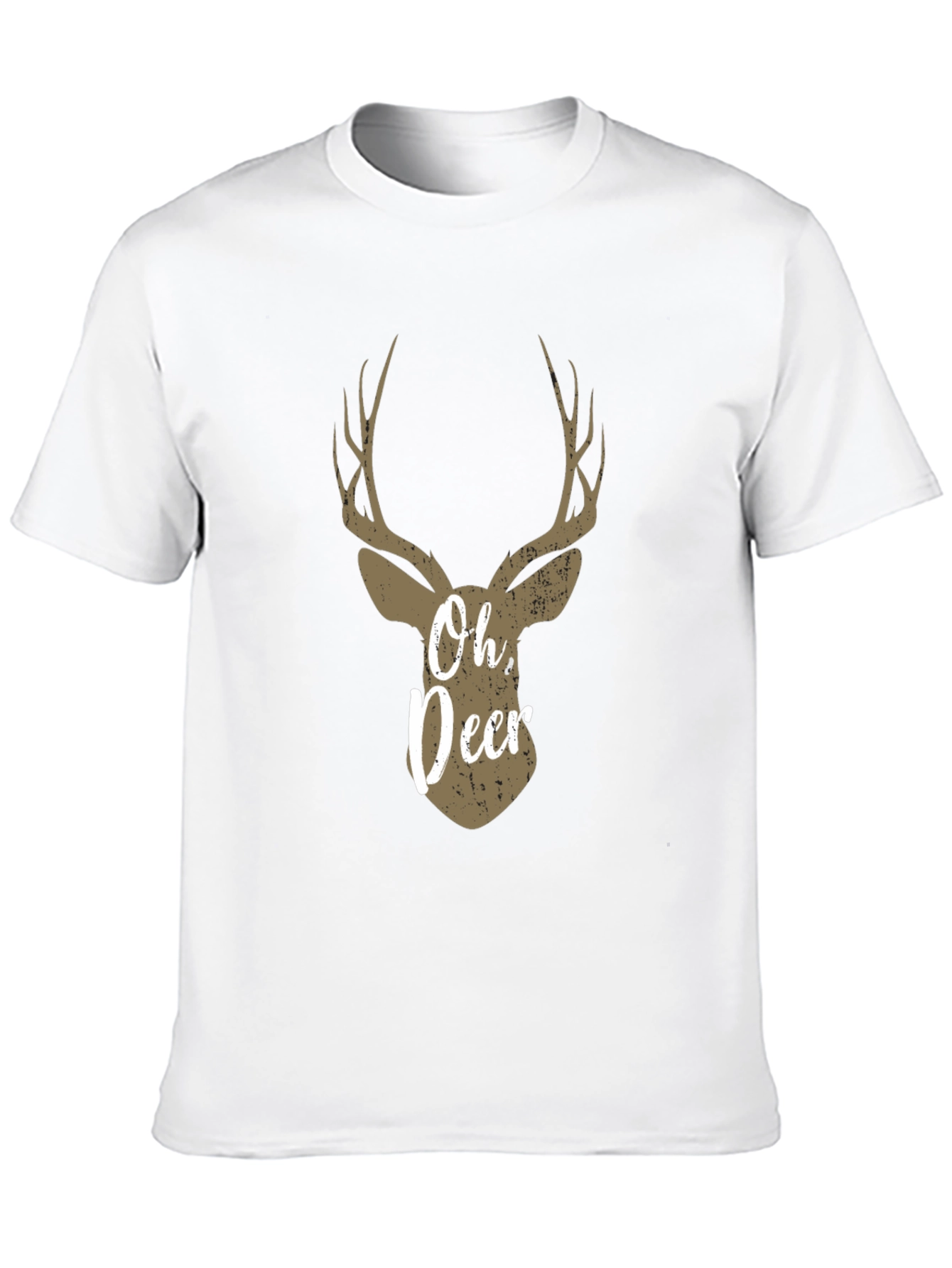 Oh Deer Graphic T-Shirt - Black Casual Tee