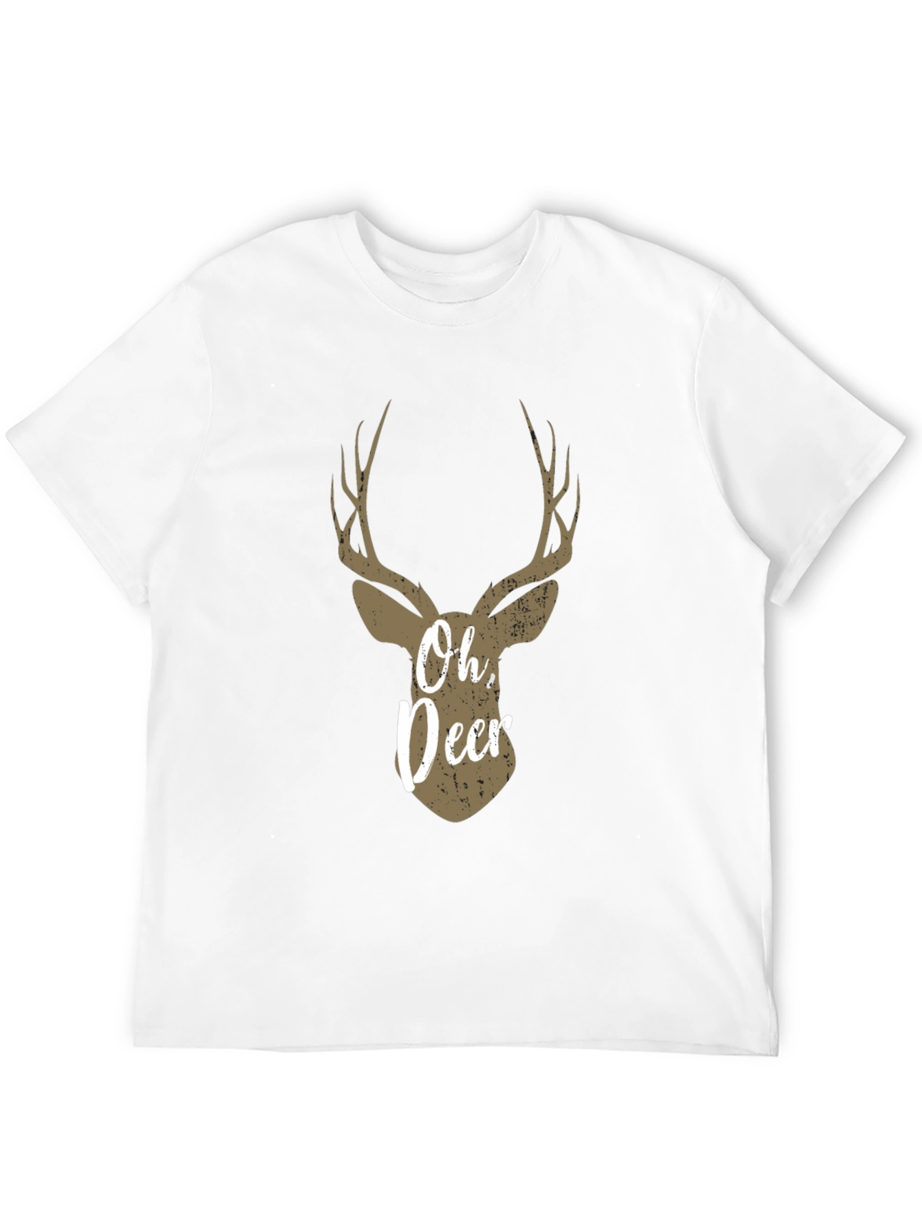 Oh Deer Graphic T-Shirt - Black Casual Tee