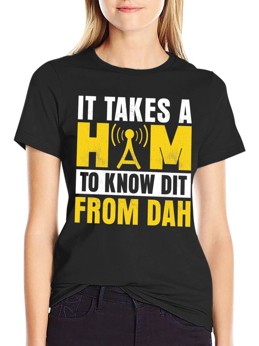 Ham Radio Operator T-Shirt - Know Dit From Dah