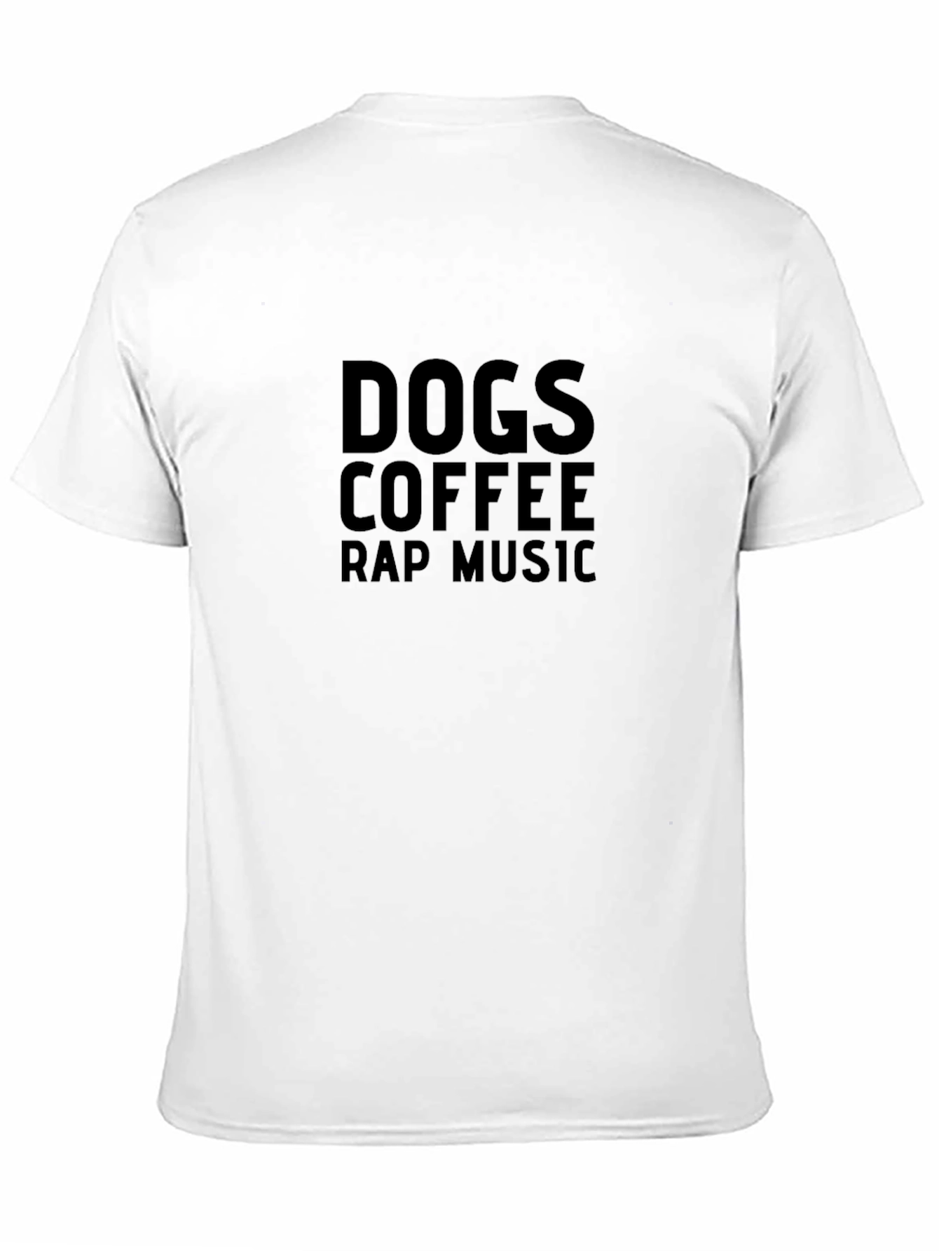Dogs Coffee Rap Music Black T-Shirt