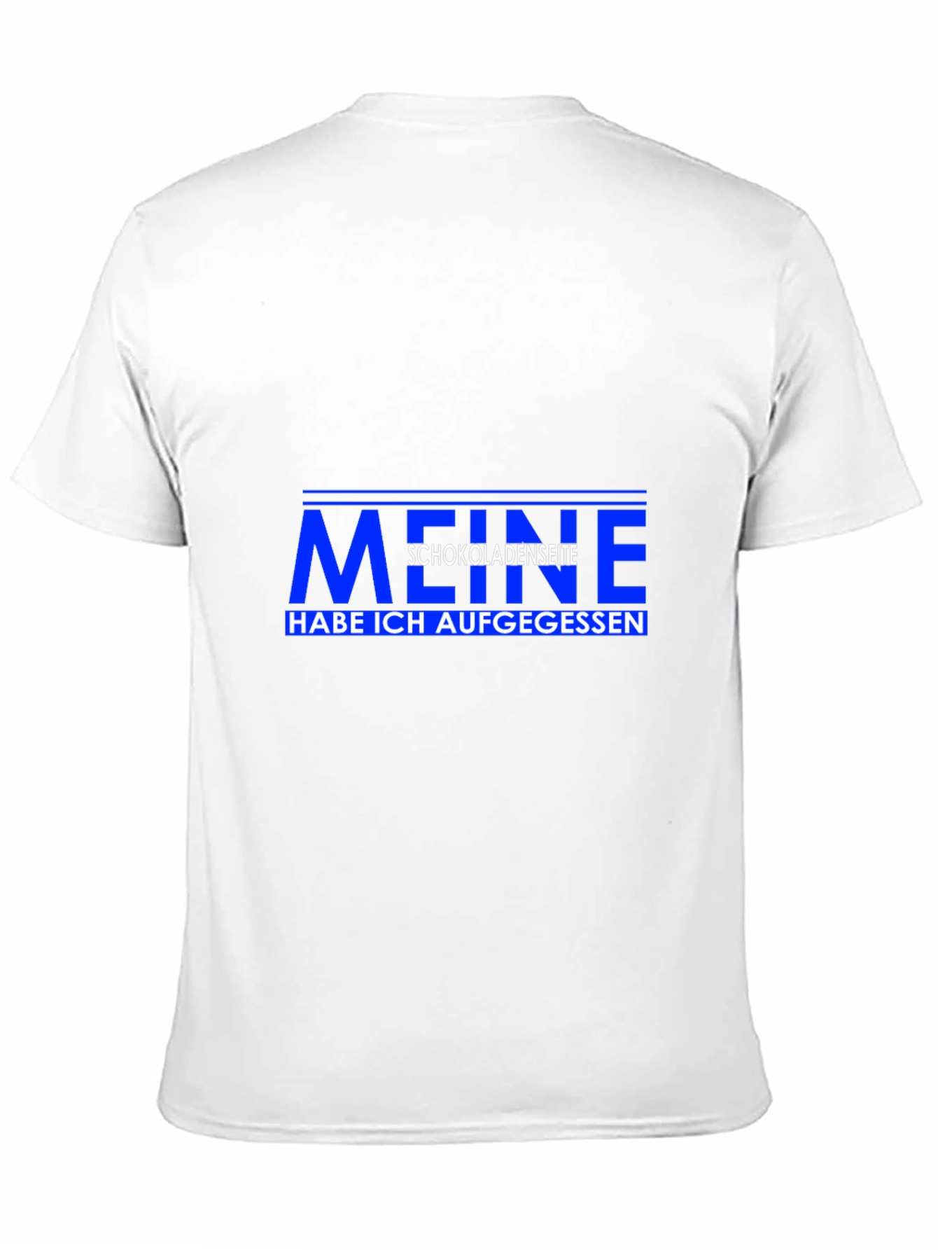 Mens Black T-Shirt with German Meine Schokoladenseite Graphic