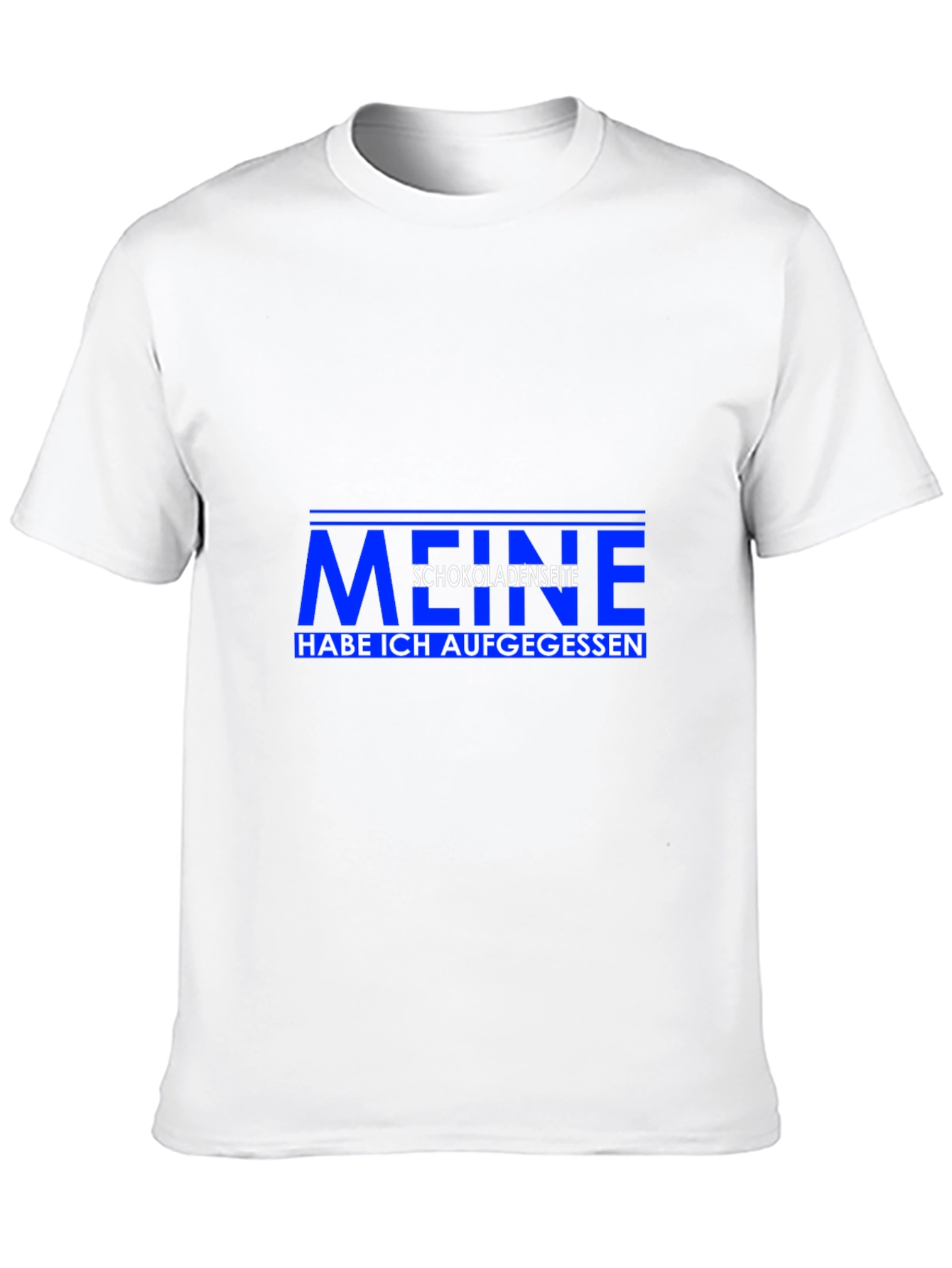 Mens Black T-Shirt with German Meine Schokoladenseite Graphic
