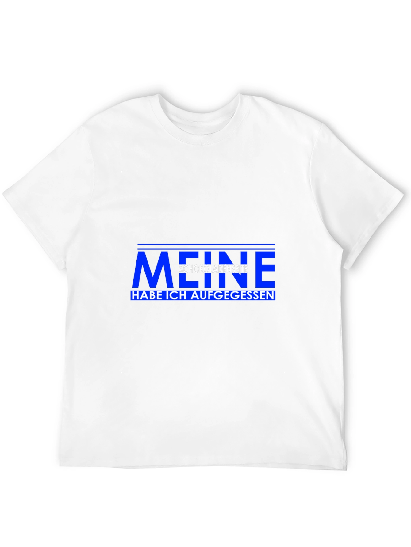 Mens Black T-Shirt with German Meine Schokoladenseite Graphic