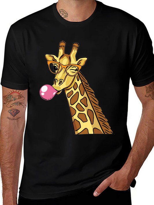 Giraffe Bubble Gum Graphic T-Shirt