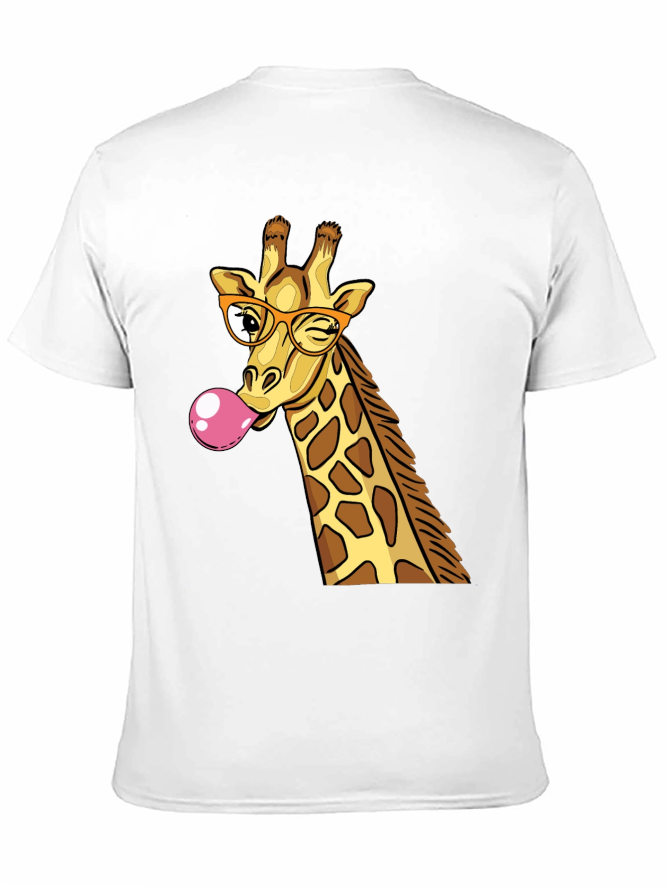 Giraffe Bubble Gum Graphic T-Shirt