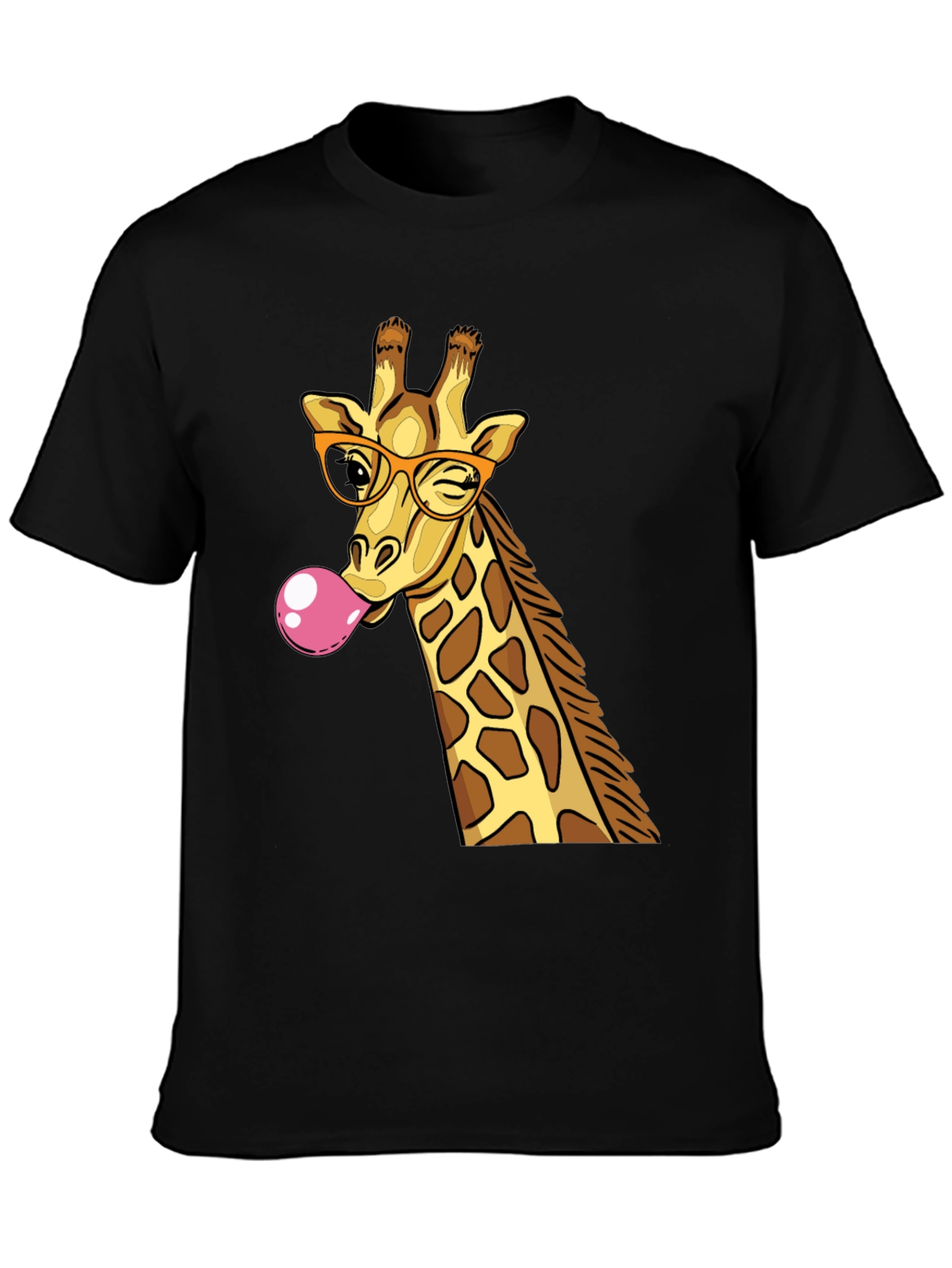 Giraffe Bubble Gum Graphic T-Shirt