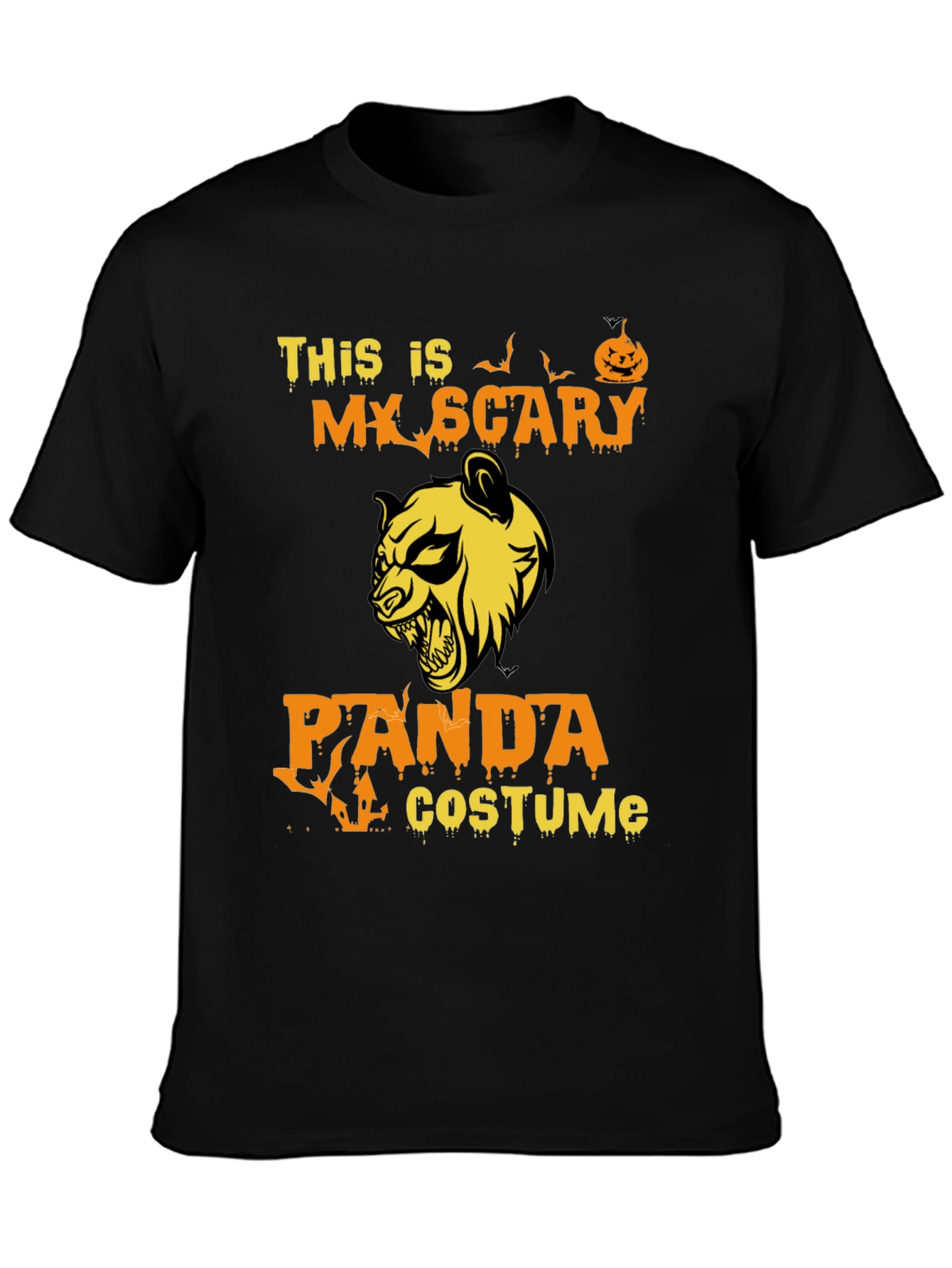 Scary Panda Halloween Costume Graphic Tee