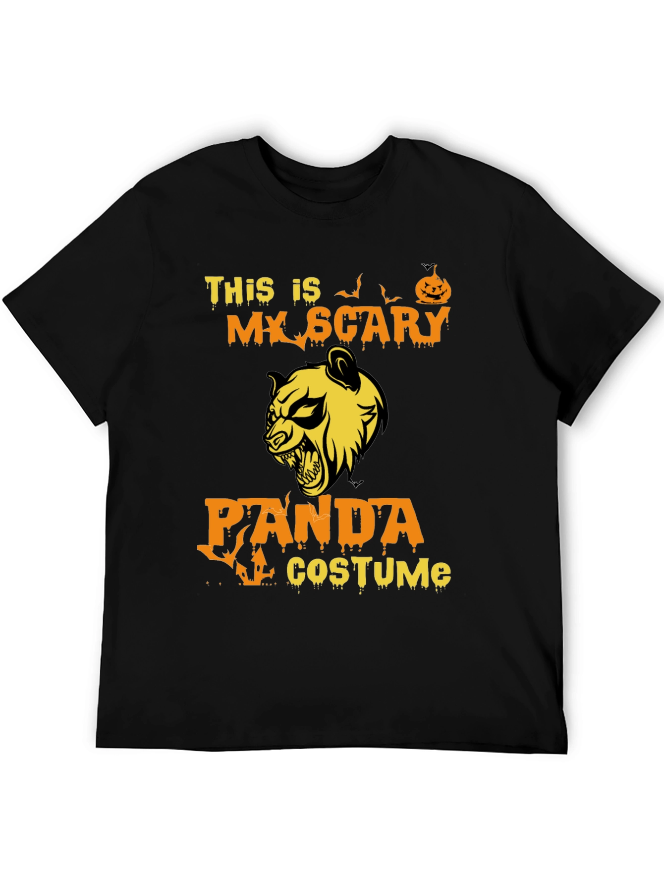 Scary Panda Halloween Costume Graphic Tee