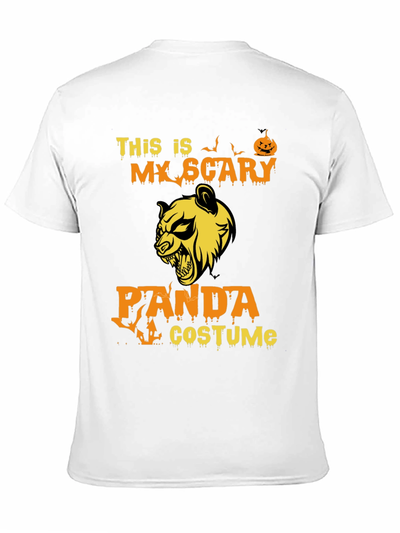 Scary Panda Halloween Costume Graphic Tee